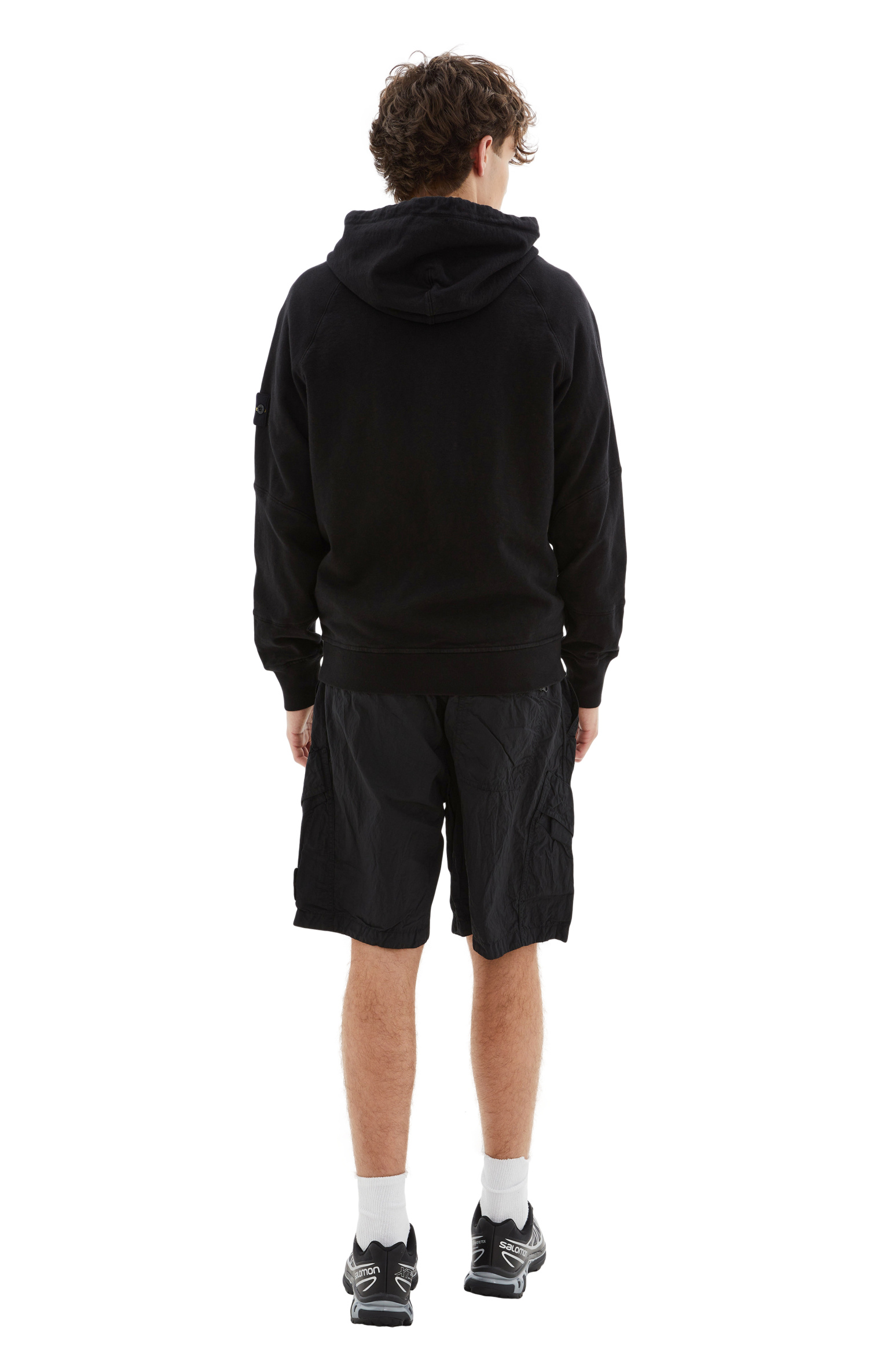 Stone Island Черное худи на молнии