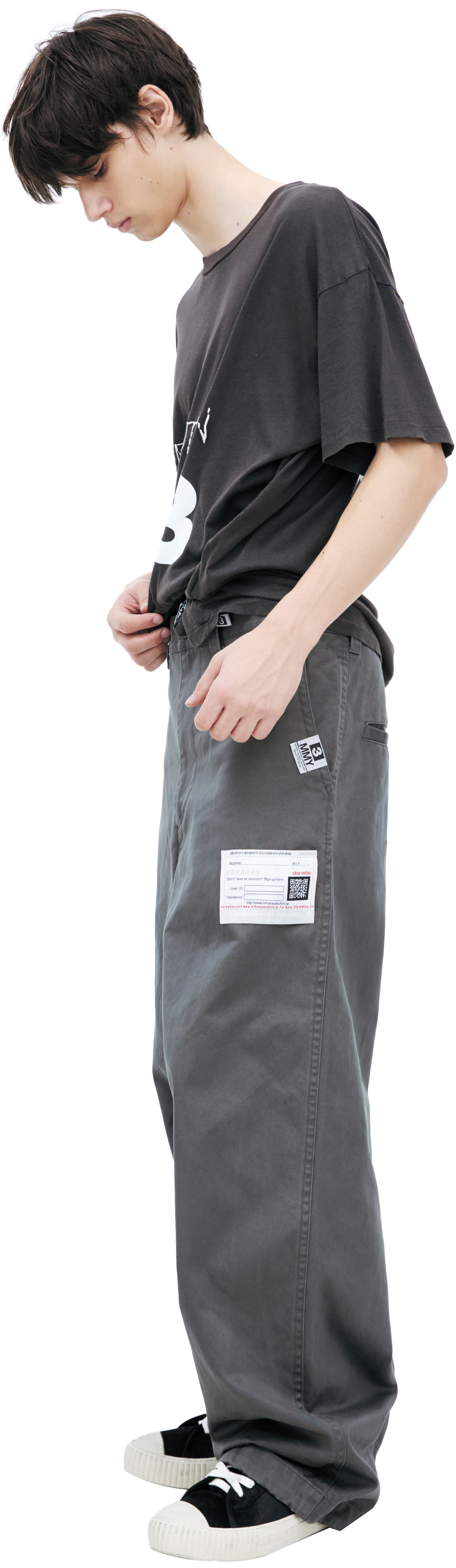 Maison Mihara Yasuhiro Брюки с двойным поясом