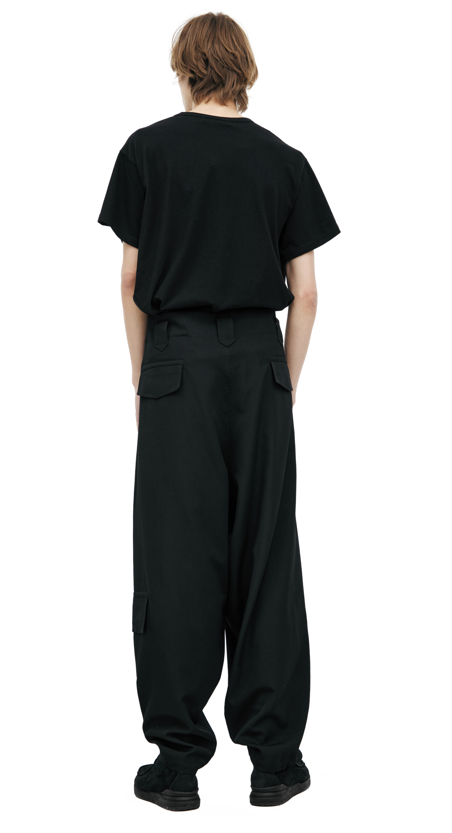 Yohji Yamamoto Черные брюки из шерсти