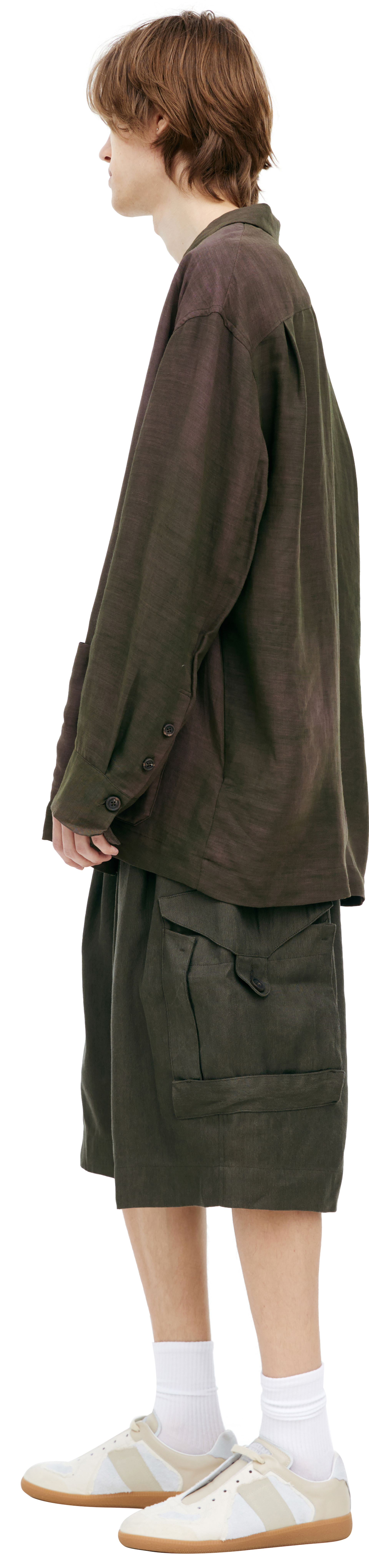 Ziggy Chen Комбинированная рубашка на пуговицах