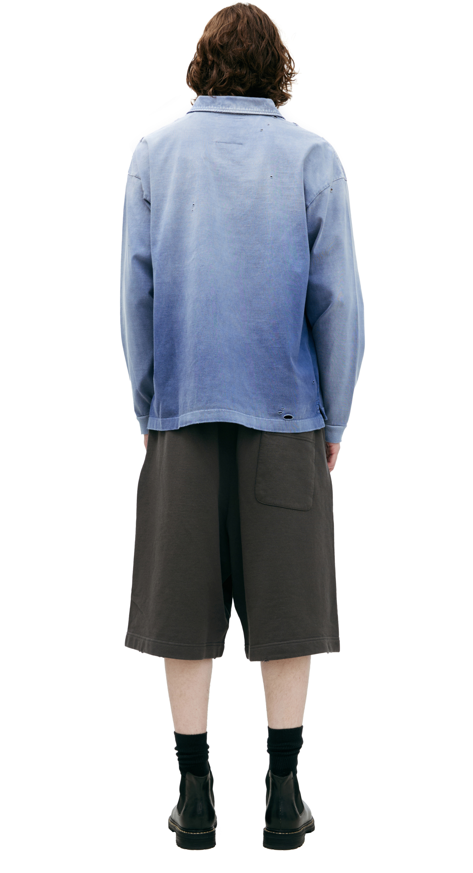 Maison Mihara Yasuhiro Поло с эффектом потертостей