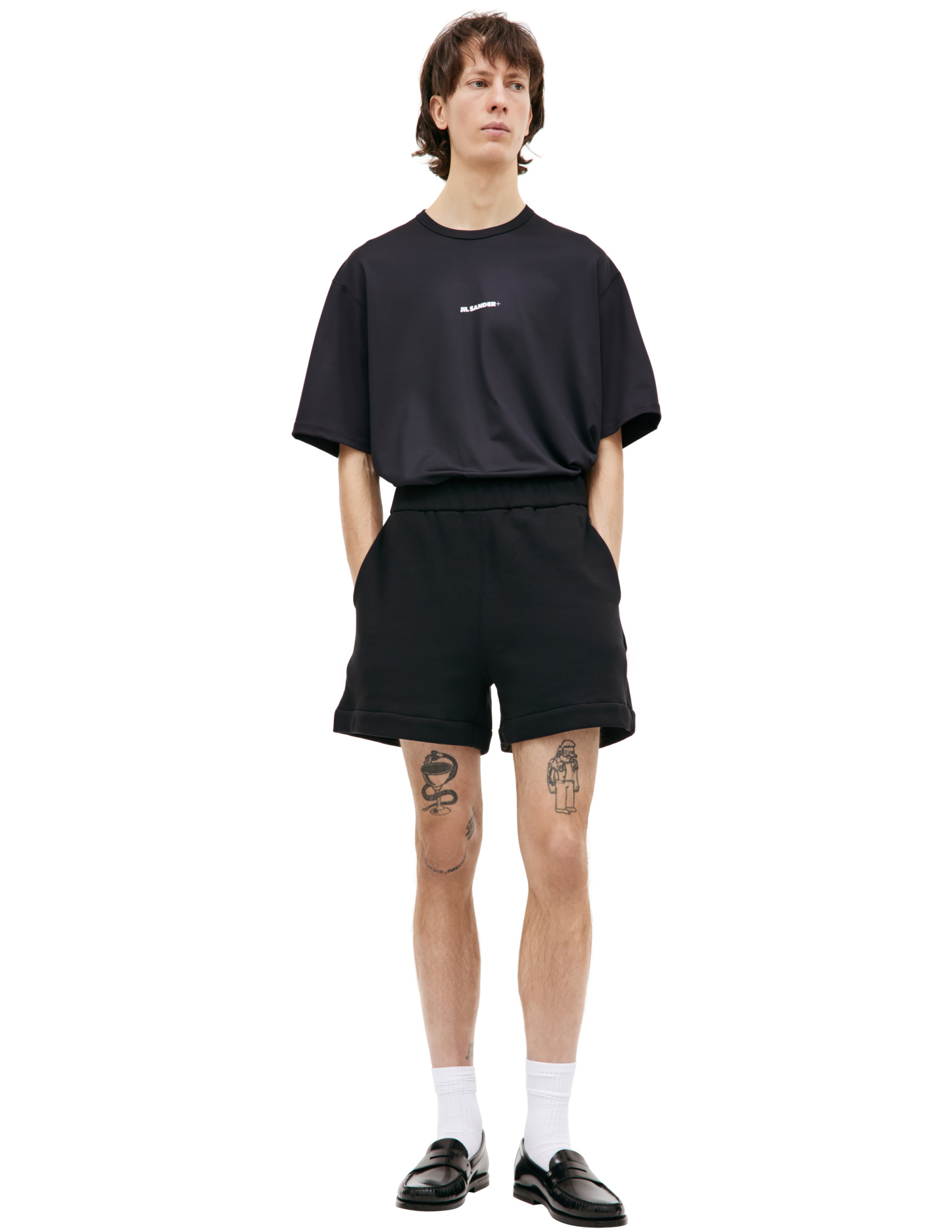 Jil Sander Черные короткие шорты