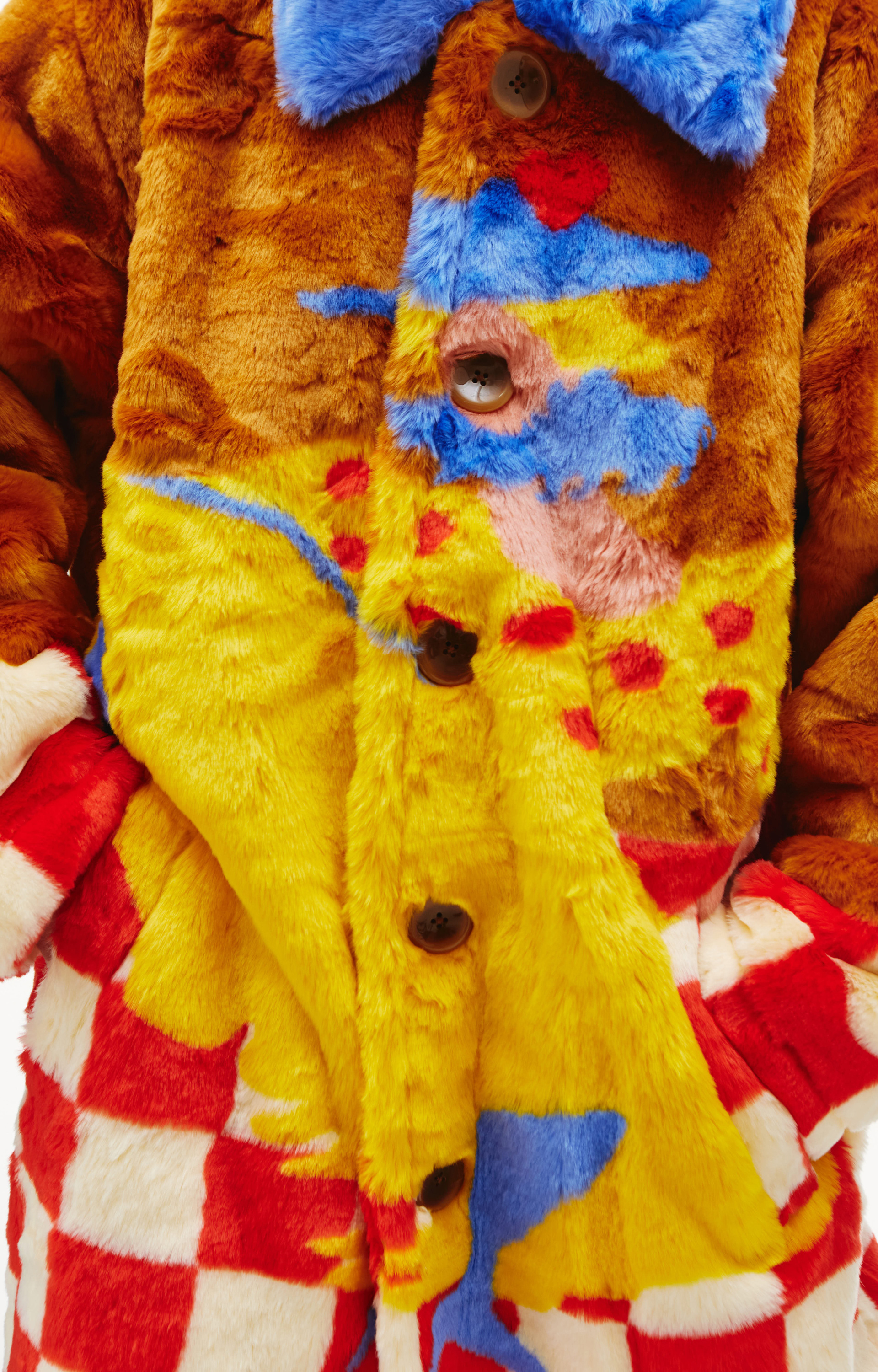 KidSuper Разноцветная шуба из искуственного меха