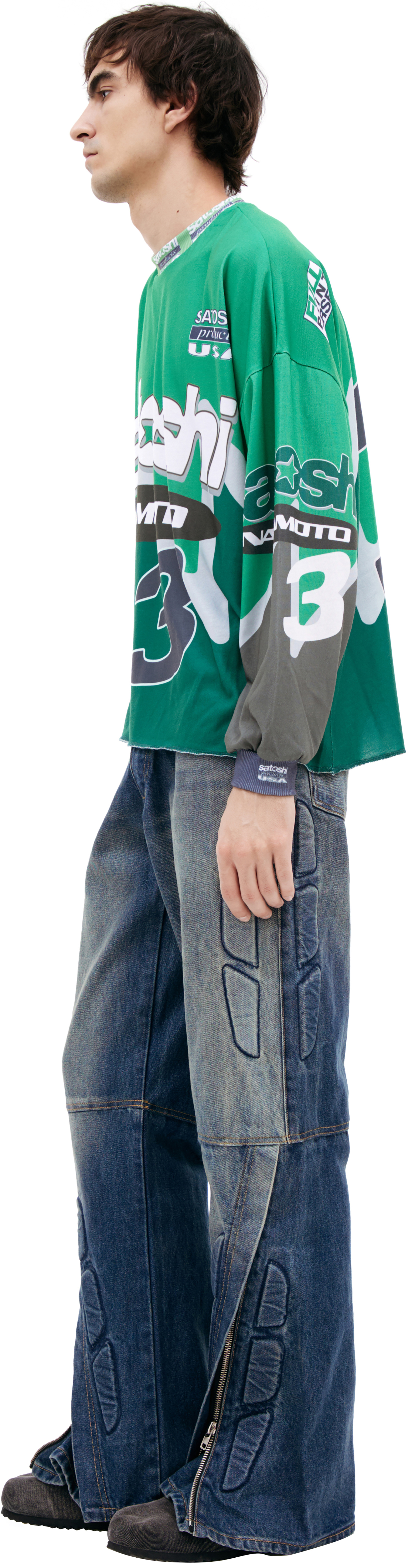 Satoshi Nakamoto Зеленый лонгслив с логотипом