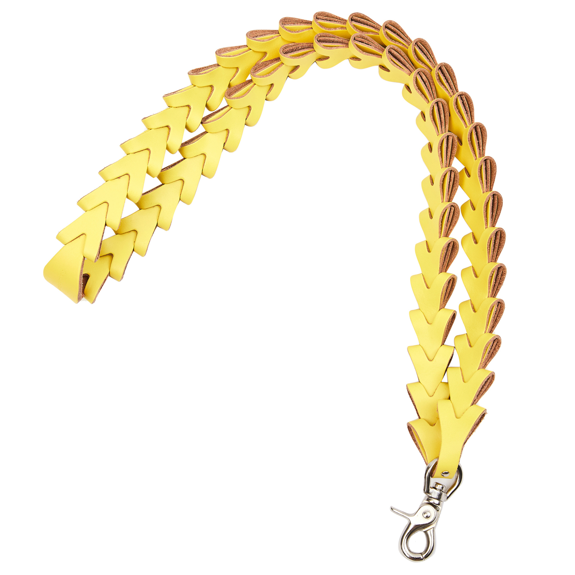 Hender Scheme Плетеный брелок из желтой кожи