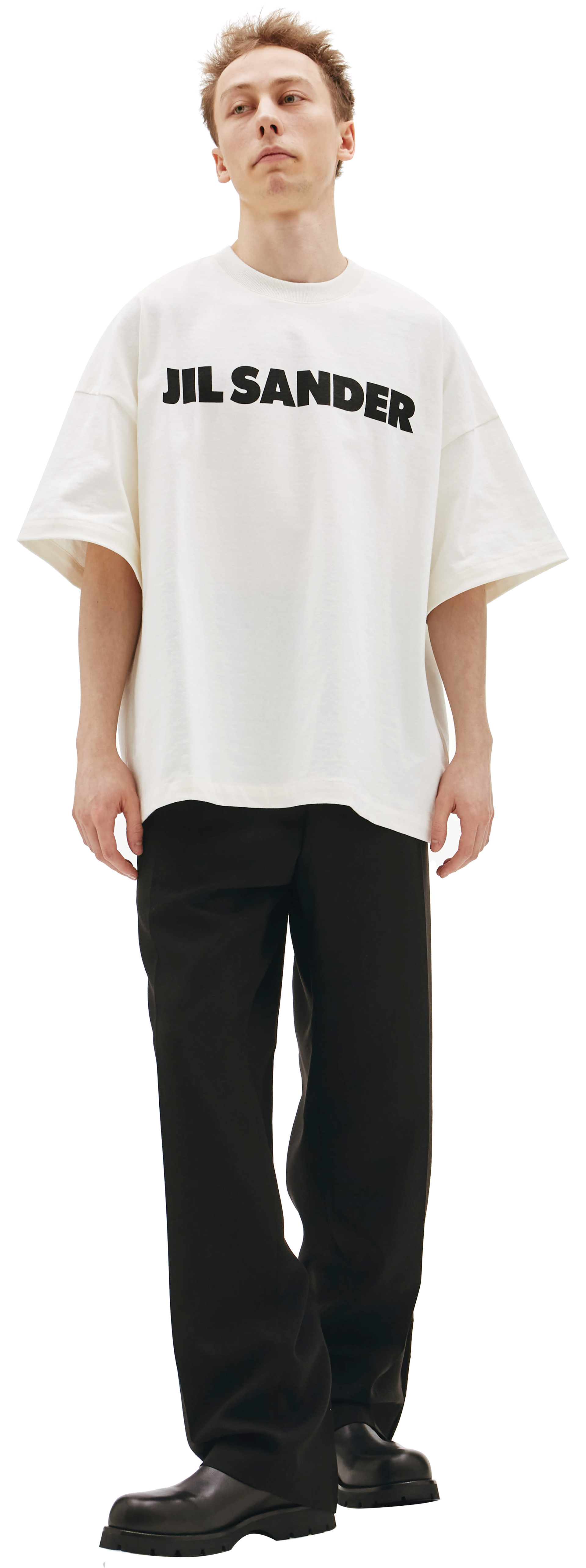 Jil Sander Оверсайз футболка с логотипом