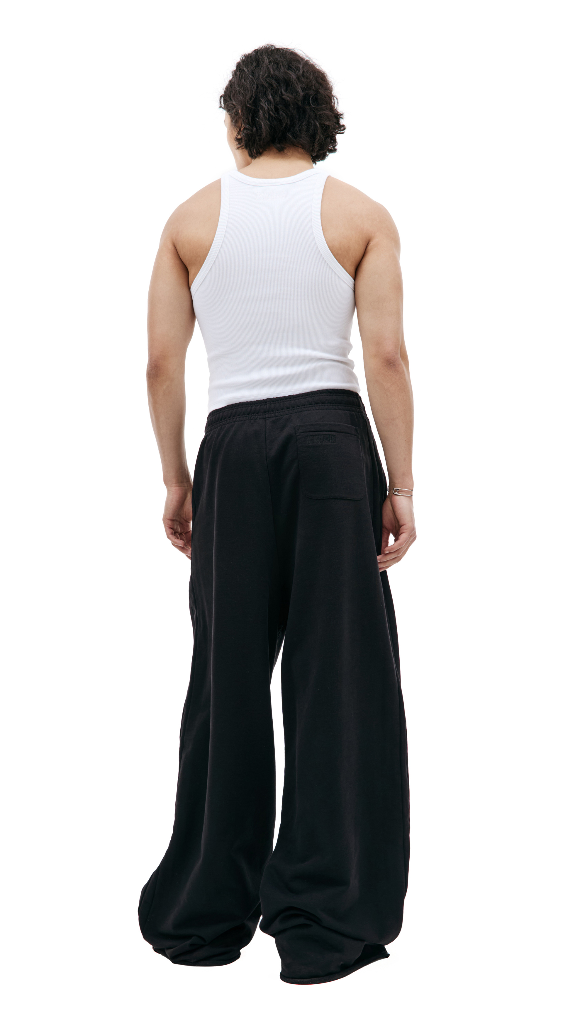 VETEMENTS Белая майка с вышитым логотипом