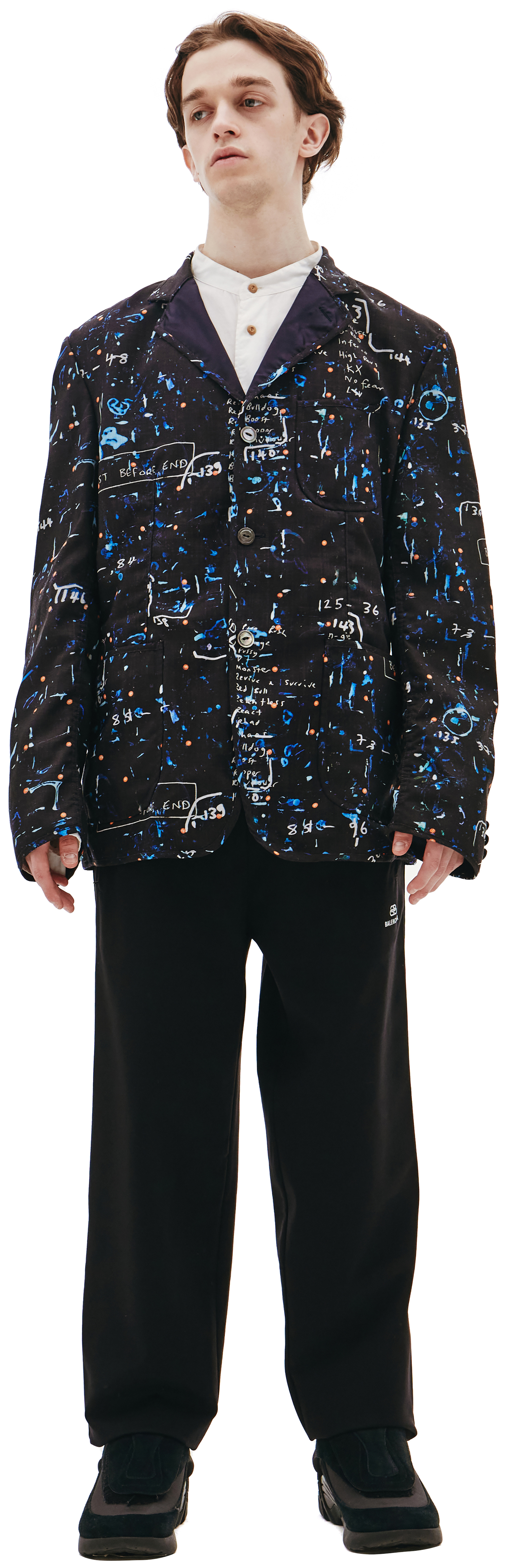 Junya Watanabe Черный пиджак из шерсти