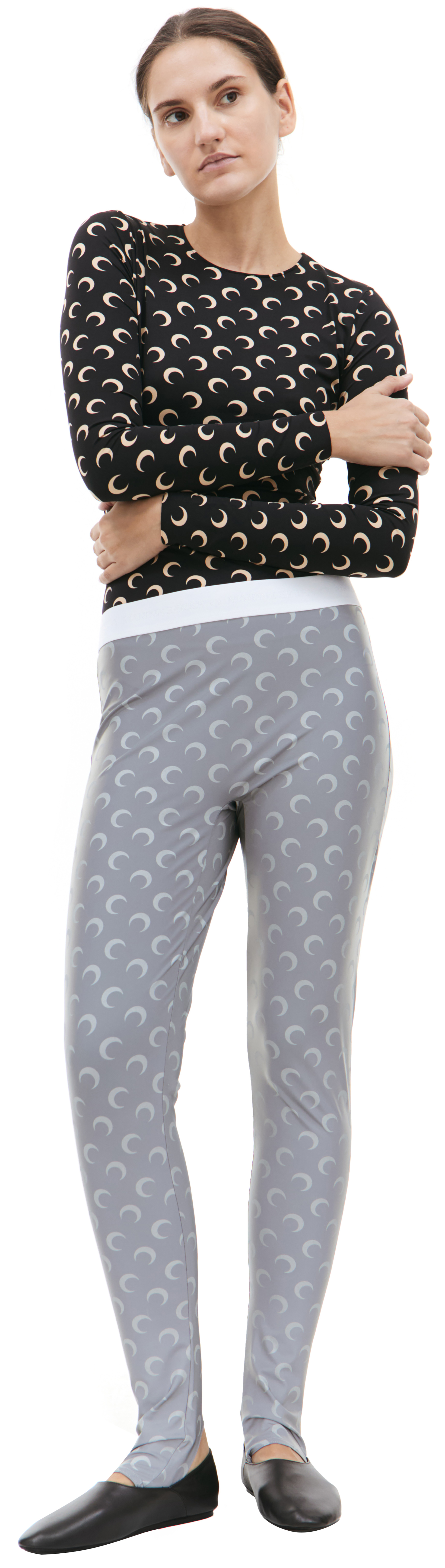 MARINE SERRE Леггинсы со штрипками