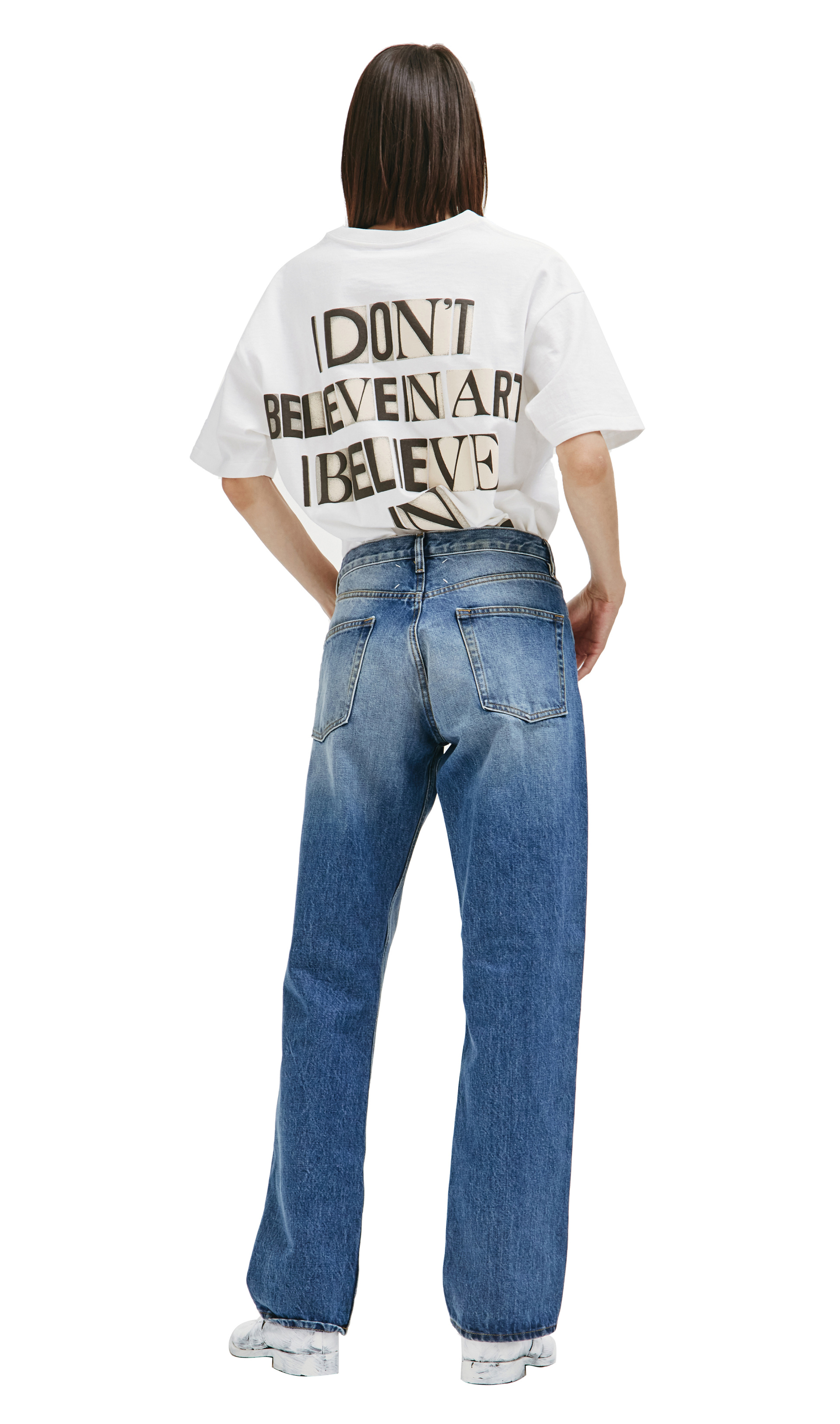 Maison Margiela Прямые джинсы синего цвета