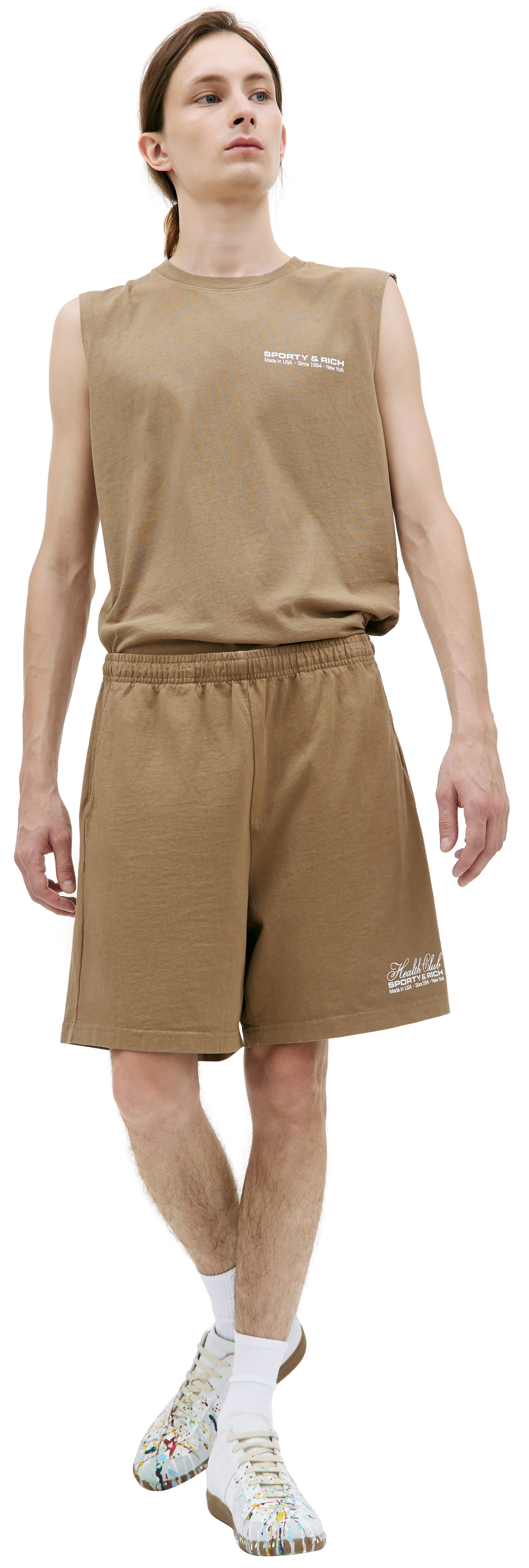 SPORTY & RICH Шорты с принтом \'Health Club\'