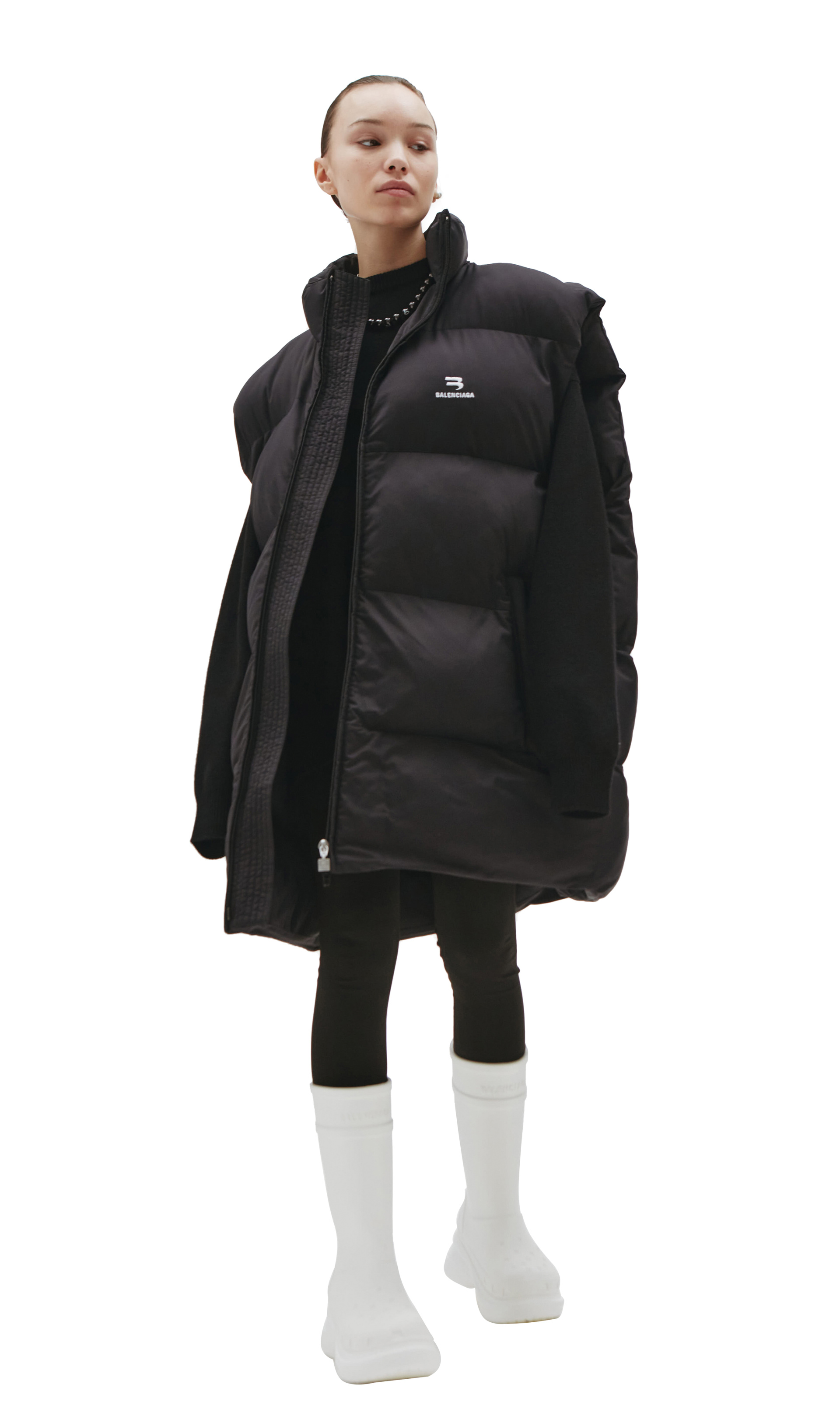 Balenciaga Оверсайз жилет с вышивкой логотипа