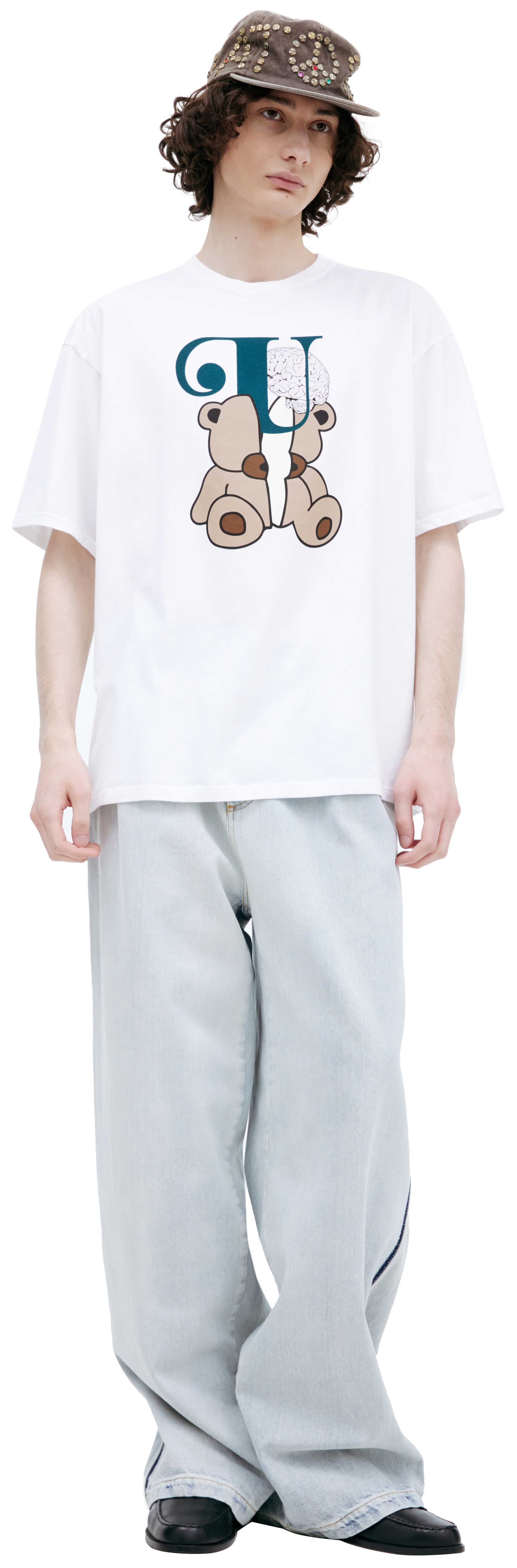 Undercover Белая футболка с принтом