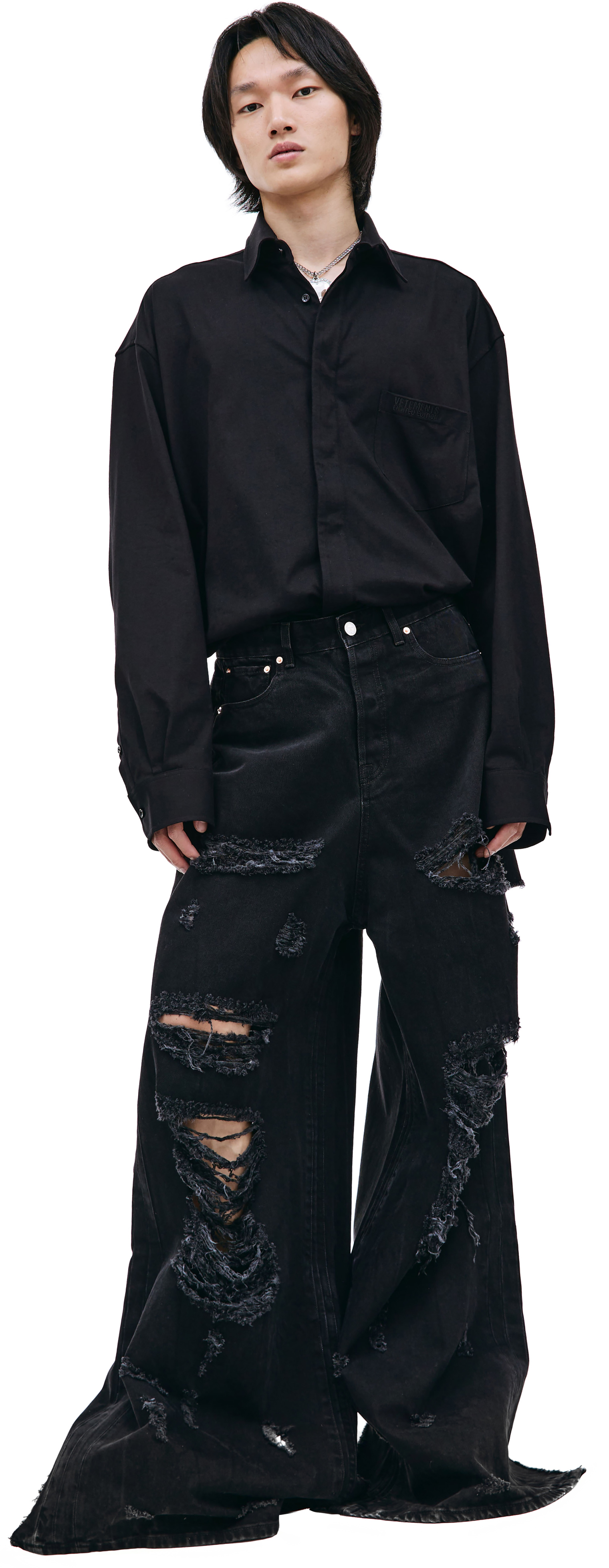 VETEMENTS Рваные джинсы
