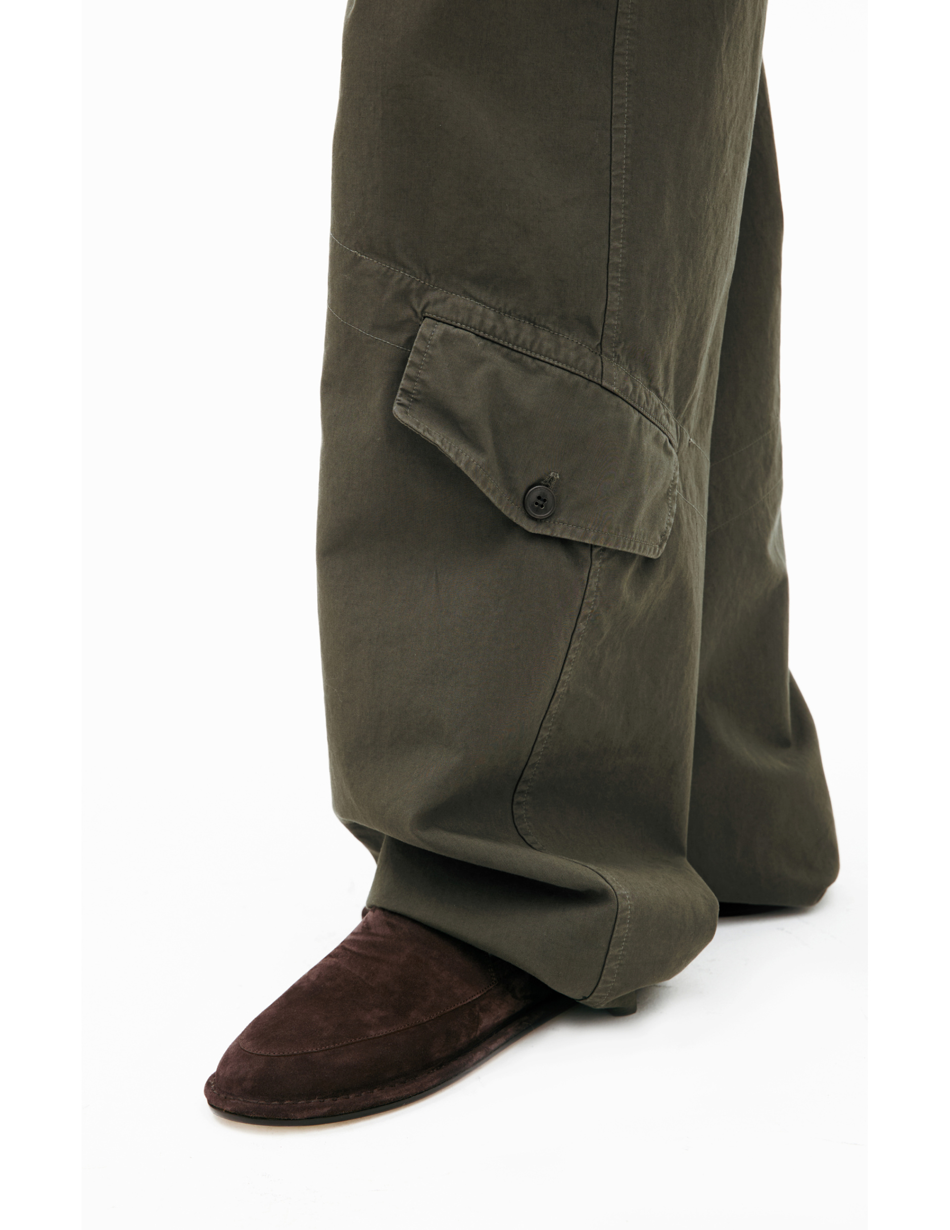 Dries Van Noten Брюки карго хаки цвета