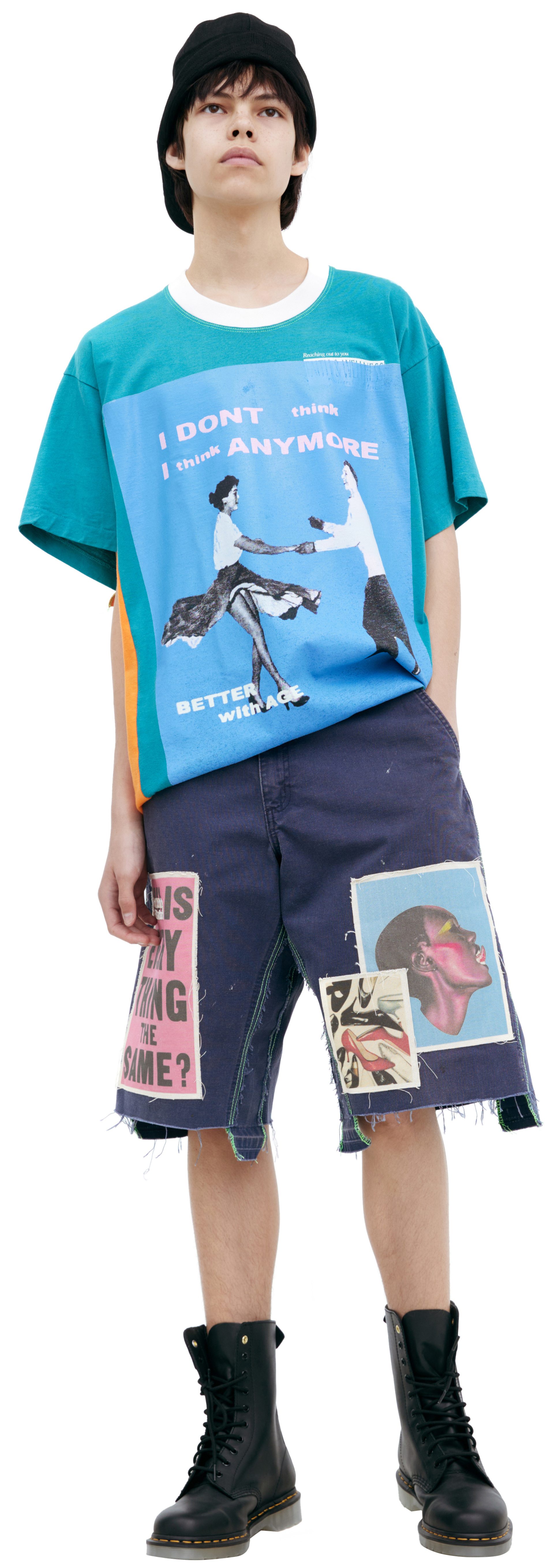 BETTER WITH AGE Джинсовые шорты с патчами