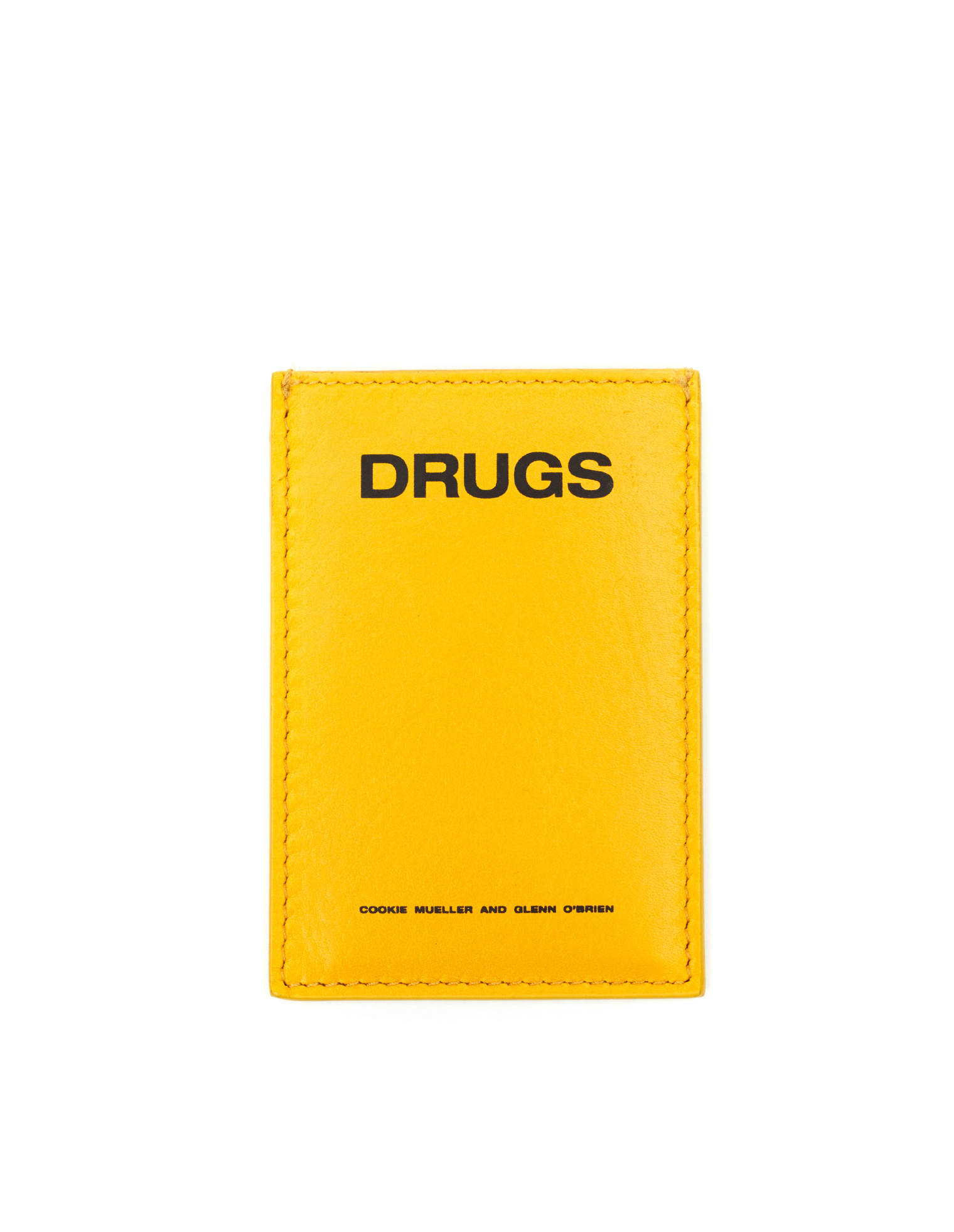Raf Simons Желтая визитница из кожи Drugs