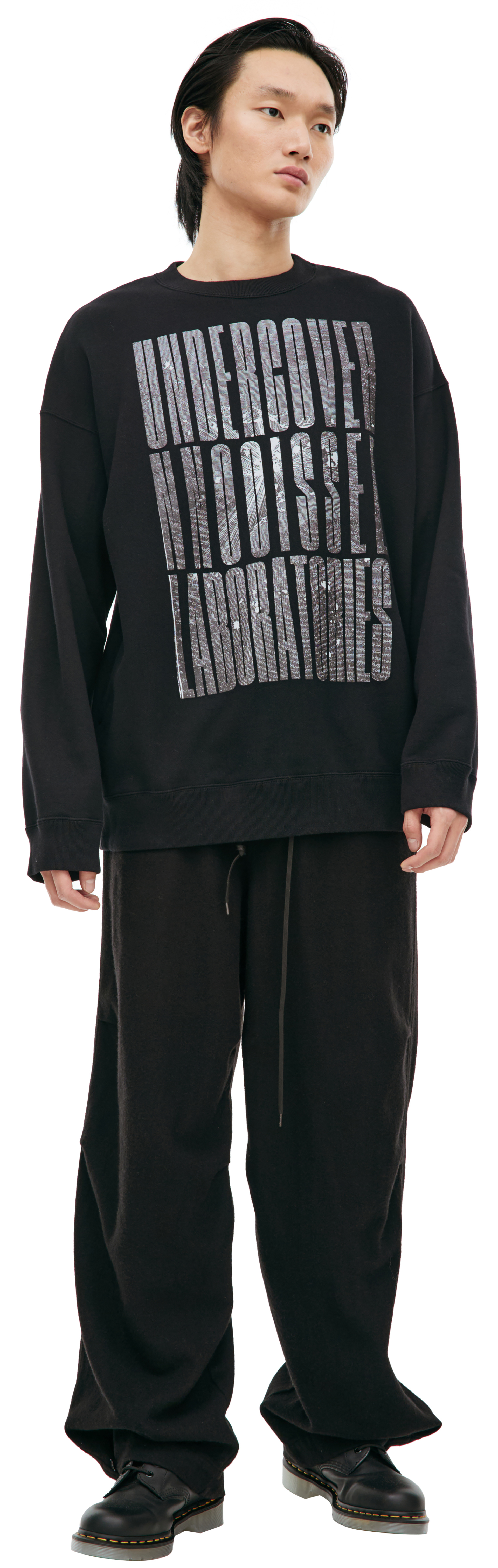 Undercover Черный свитшот с принтом
