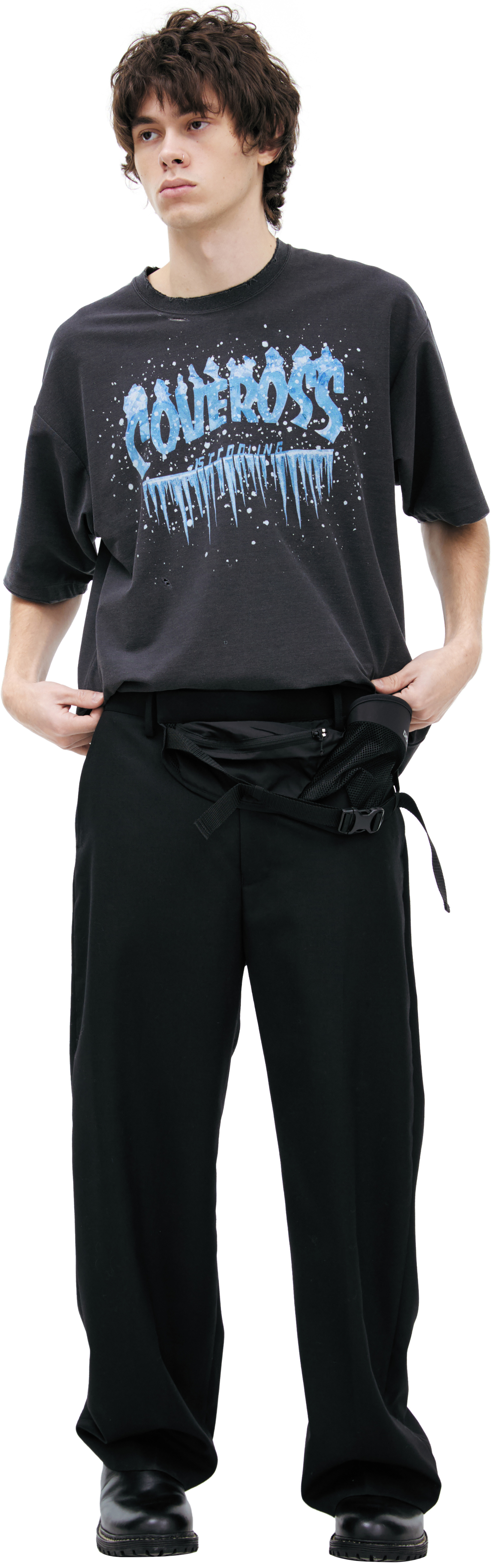 Doublet Черная футболка \'COVEROS\'