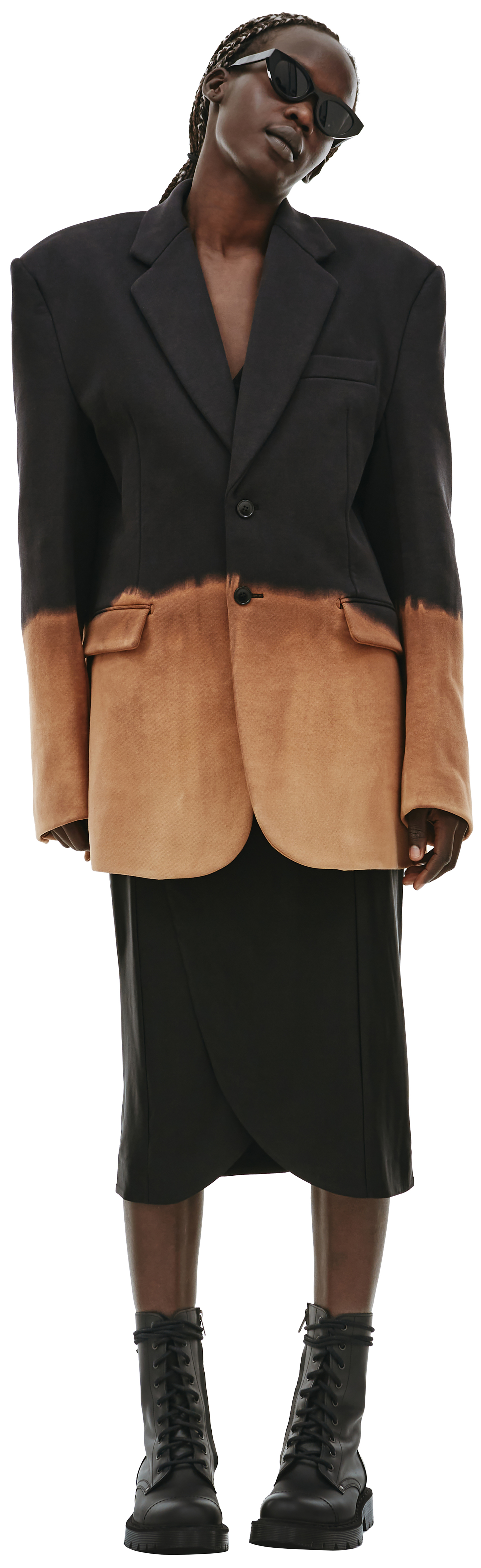 VETEMENTS Оверсайз пиджак с эффектом тай дай