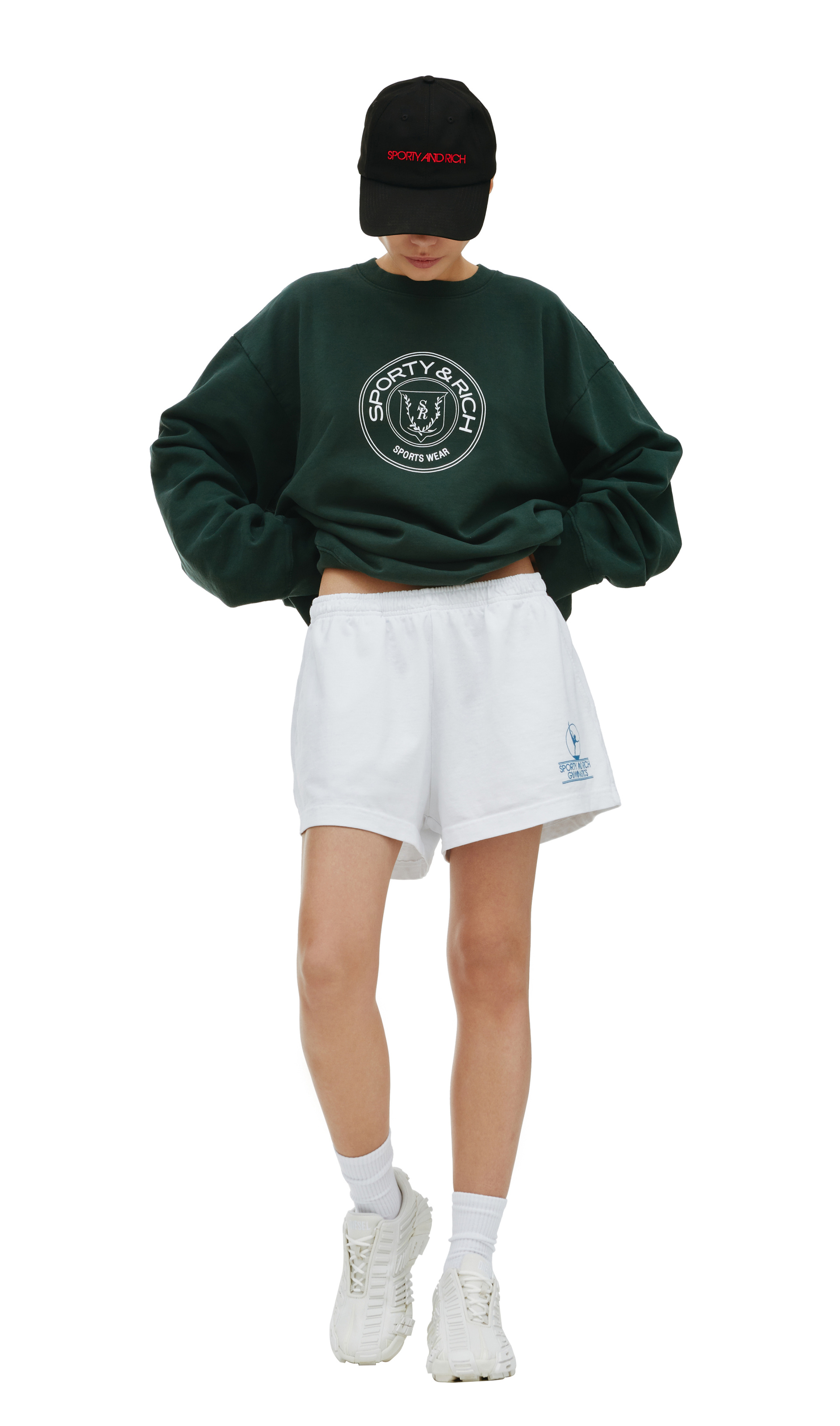 SPORTY & RICH КЕПКА С ВЫШИВКОЙ логотипа