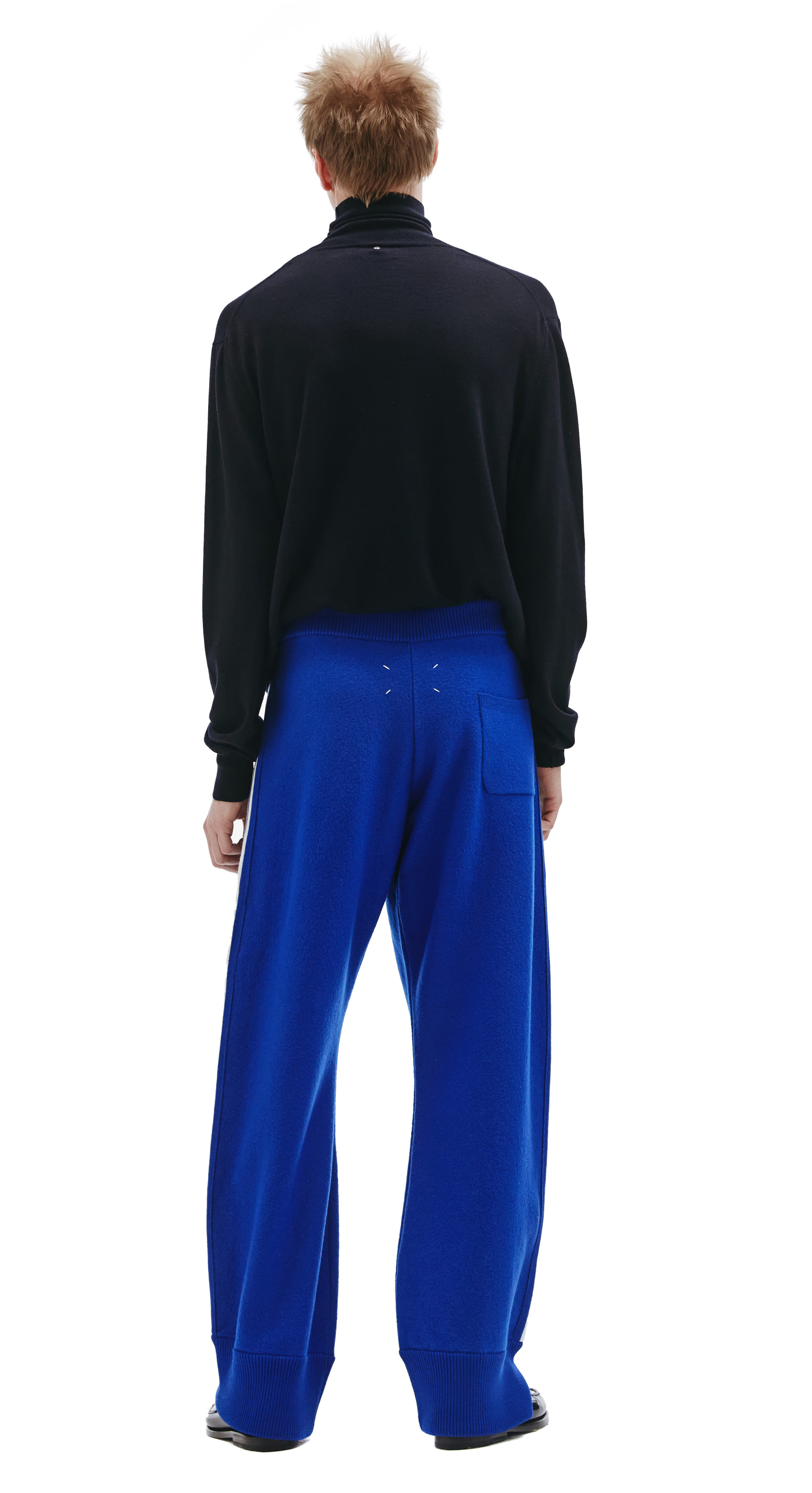 Maison Margiela Брюки из шерсти с лампасами