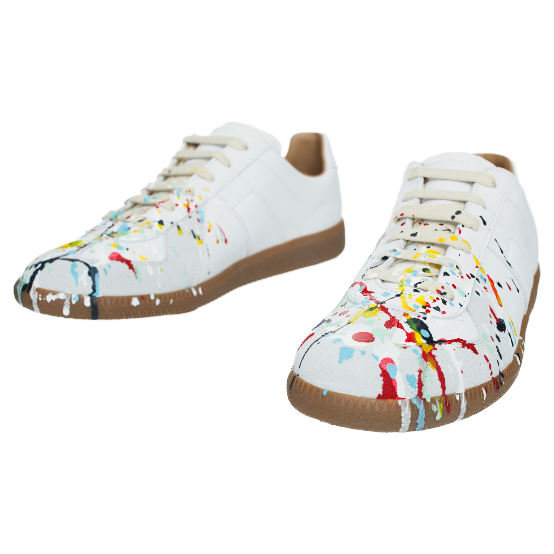 Maison Margiela Кожаные кеды Replica Painter Splatter