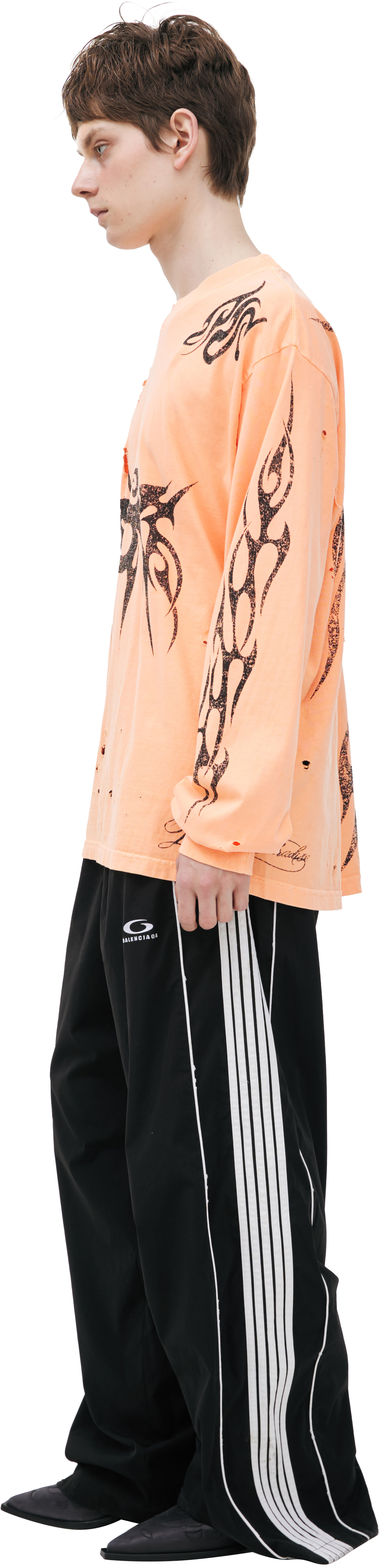 Hellstar Лонгслив с рваным эффектом