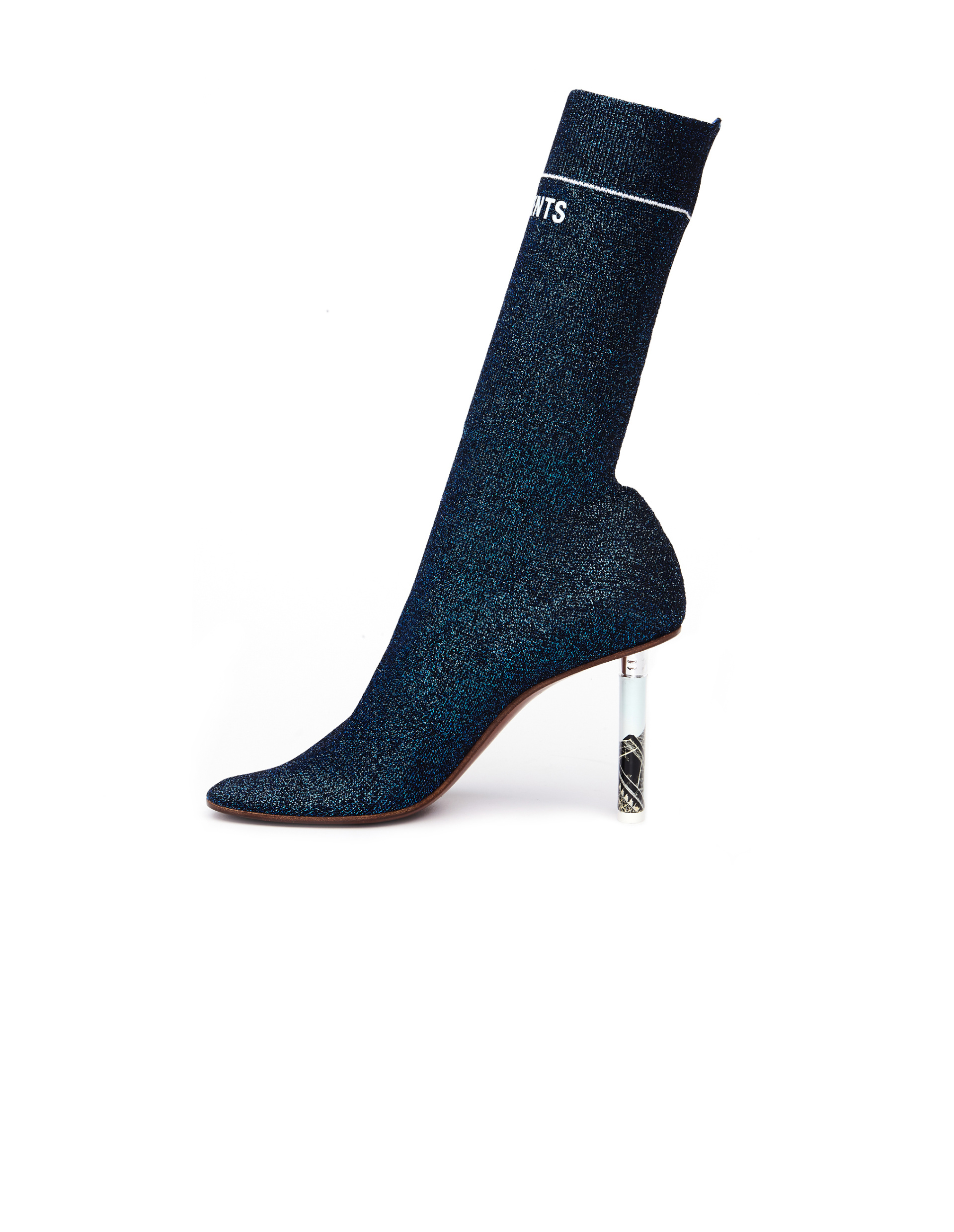 VETEMENTS Ботильоны-носки с люрексом