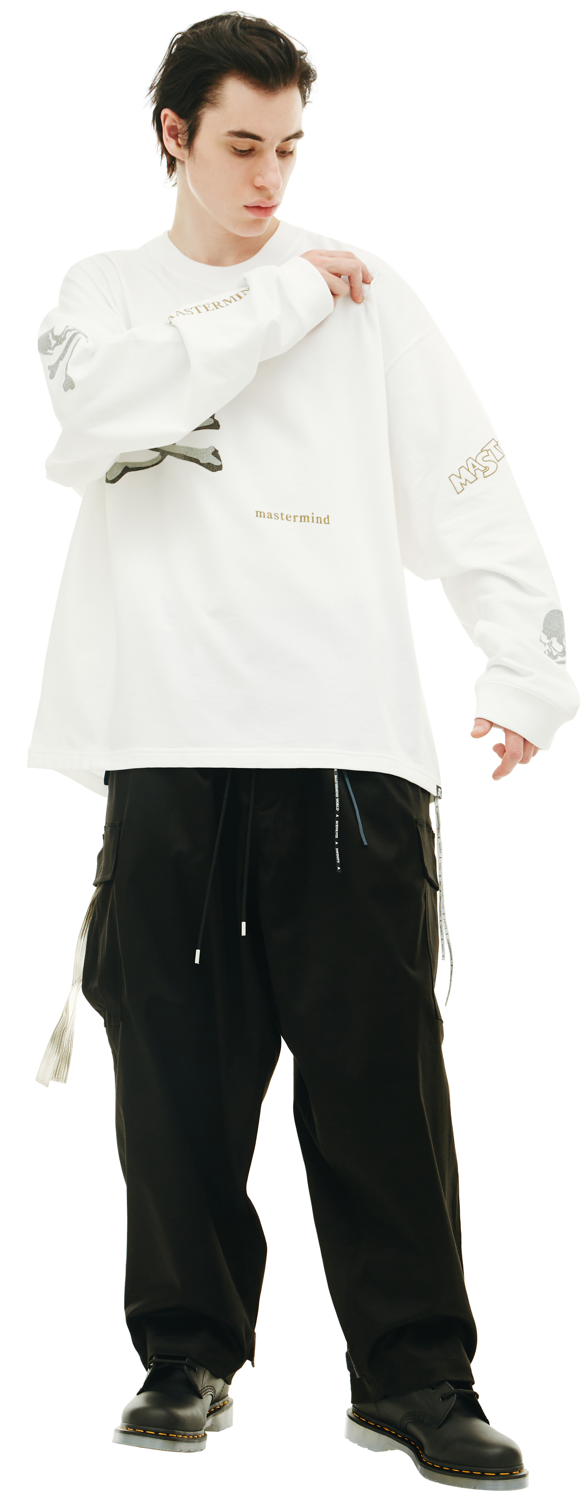 Mastermind WORLD Оверсайз лонгслив с черепами
