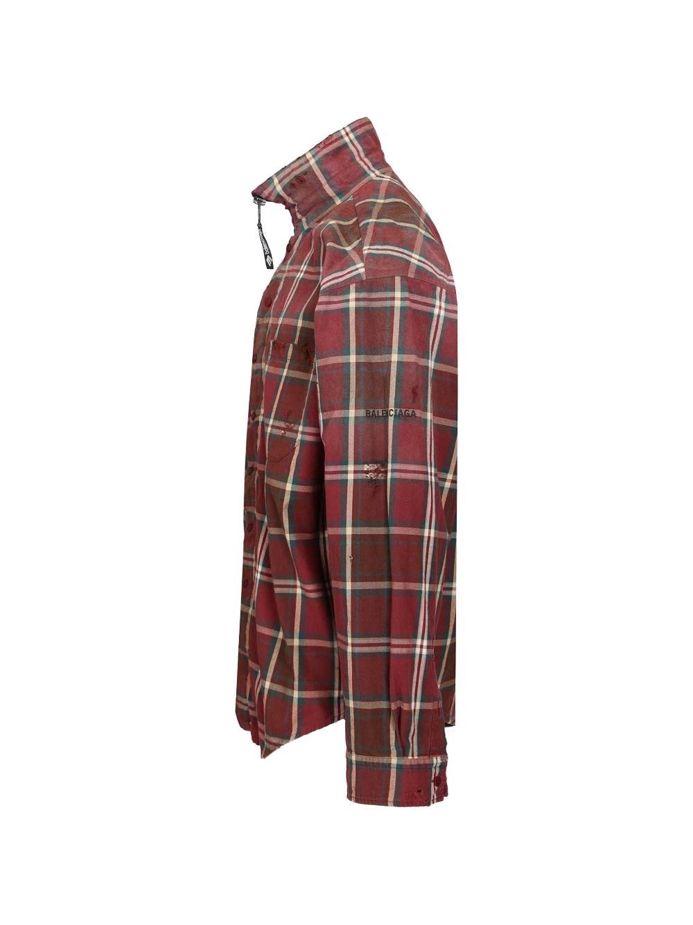 Balenciaga фланелевая рубашка в клетку