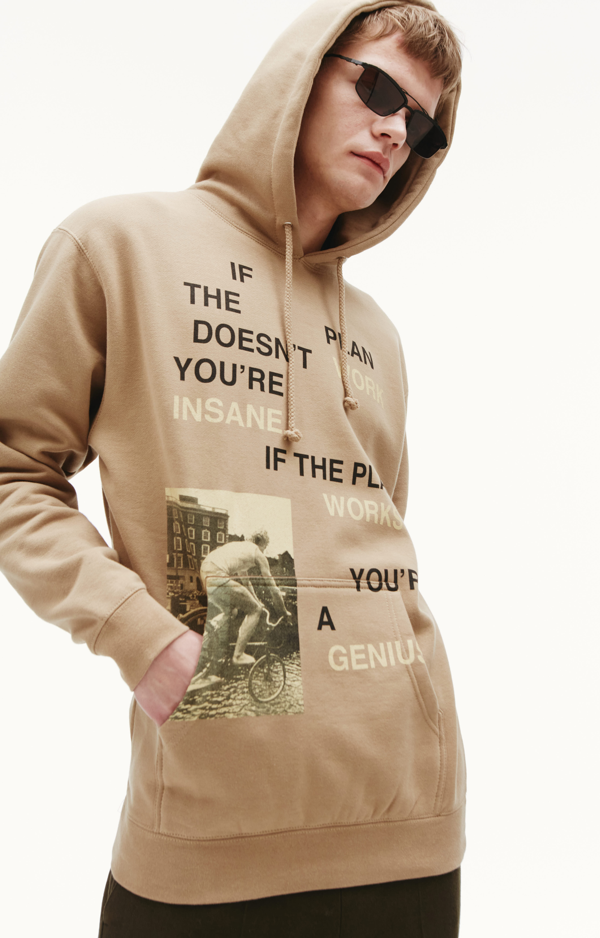 KidSuper Коричневое худи с принтом