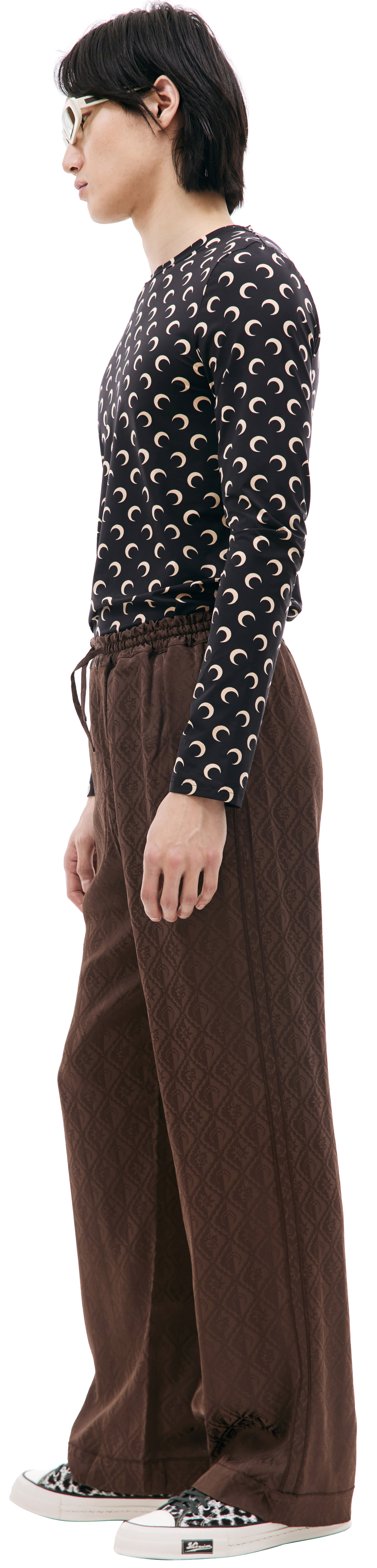 MARINE SERRE Прямые брюки на резинке