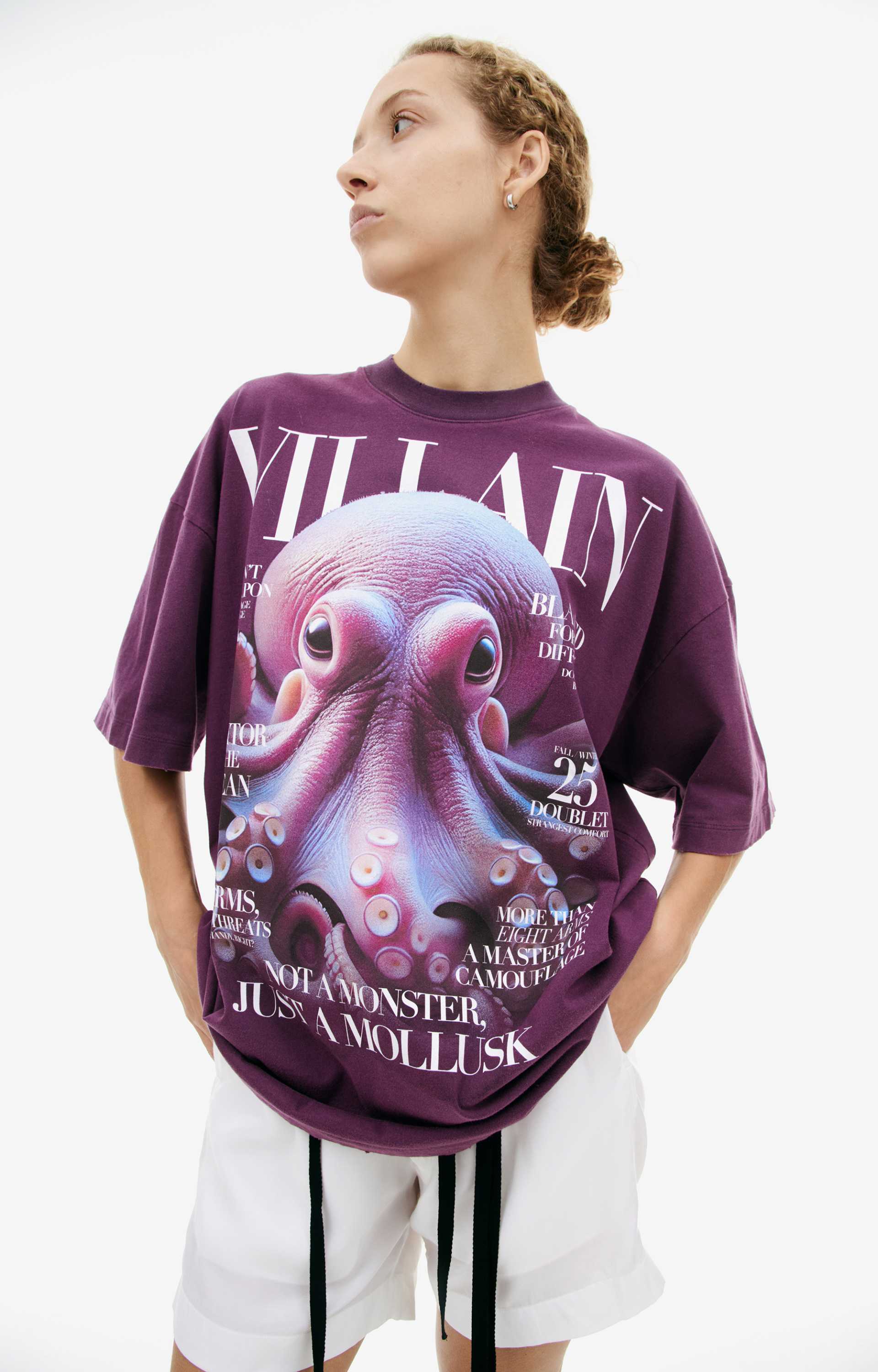 Doublet Хлопковая футболка с принтом