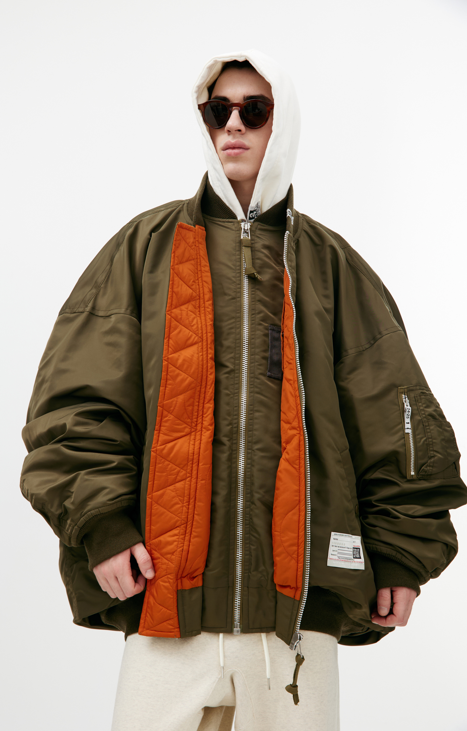 Maison Mihara Yasuhiro Двусторонний бомбер на молнии