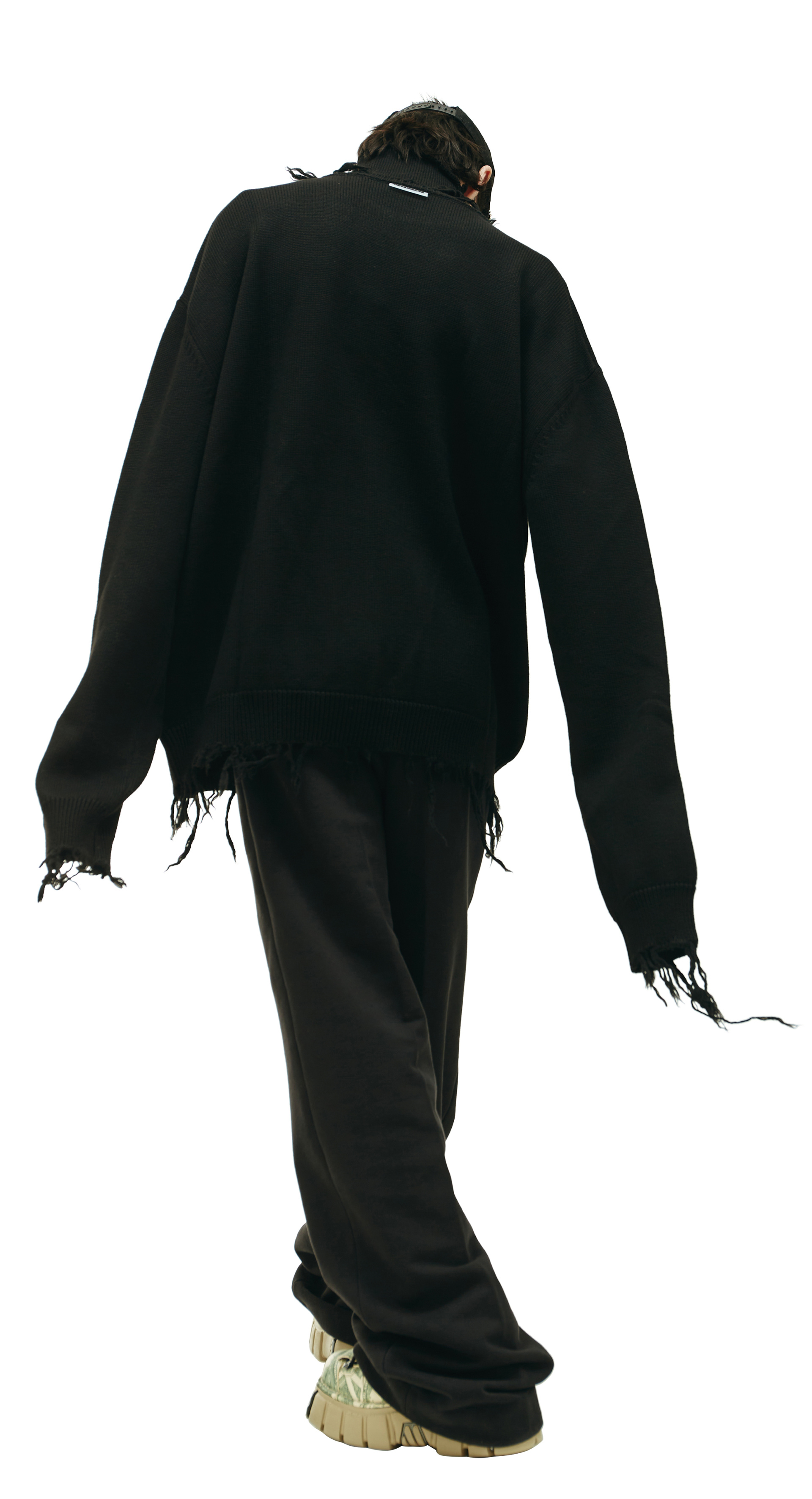 VETEMENTS Рваный свитер с высоким горлом