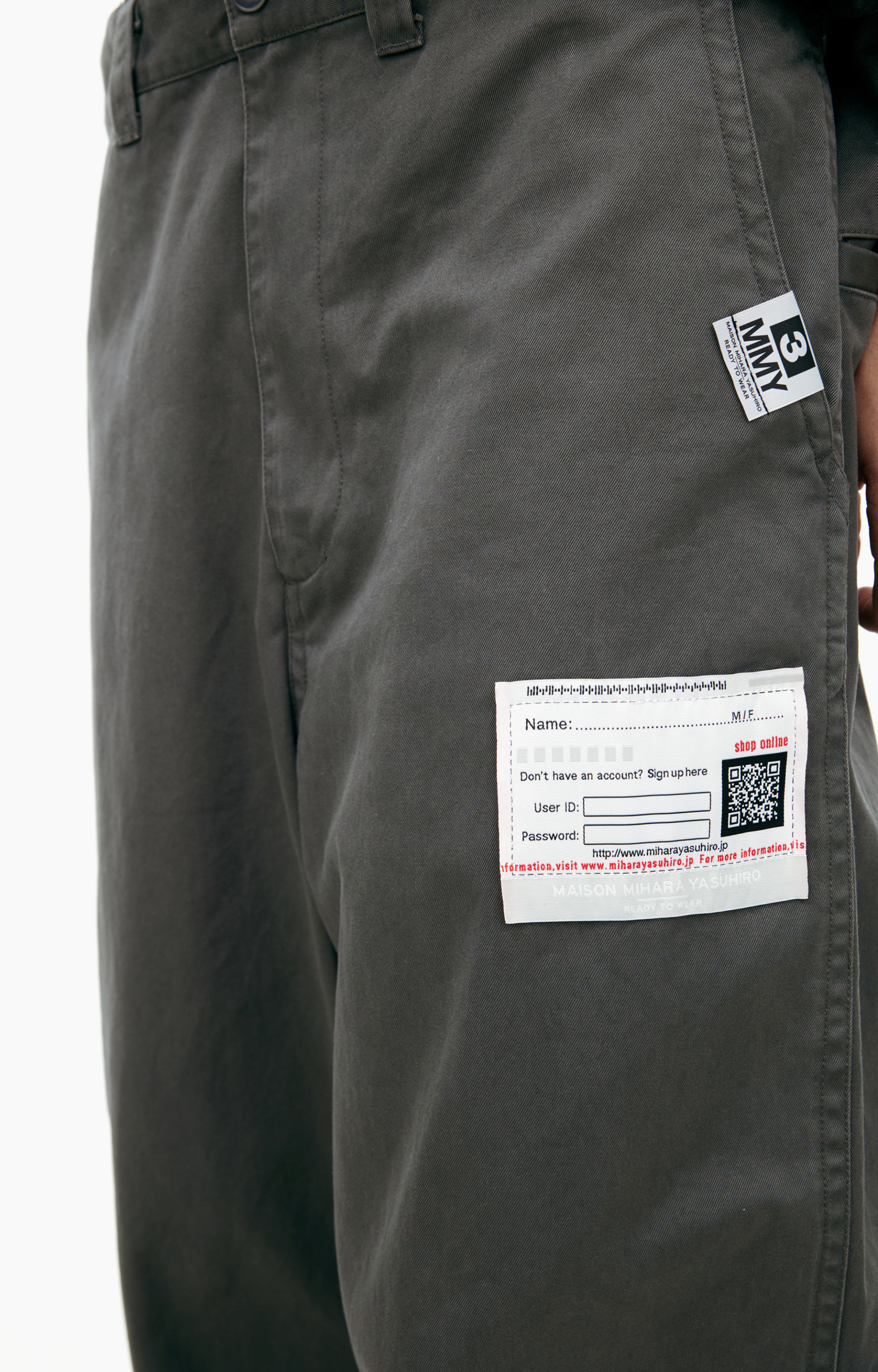 Maison Mihara Yasuhiro Брюки с двойным поясом