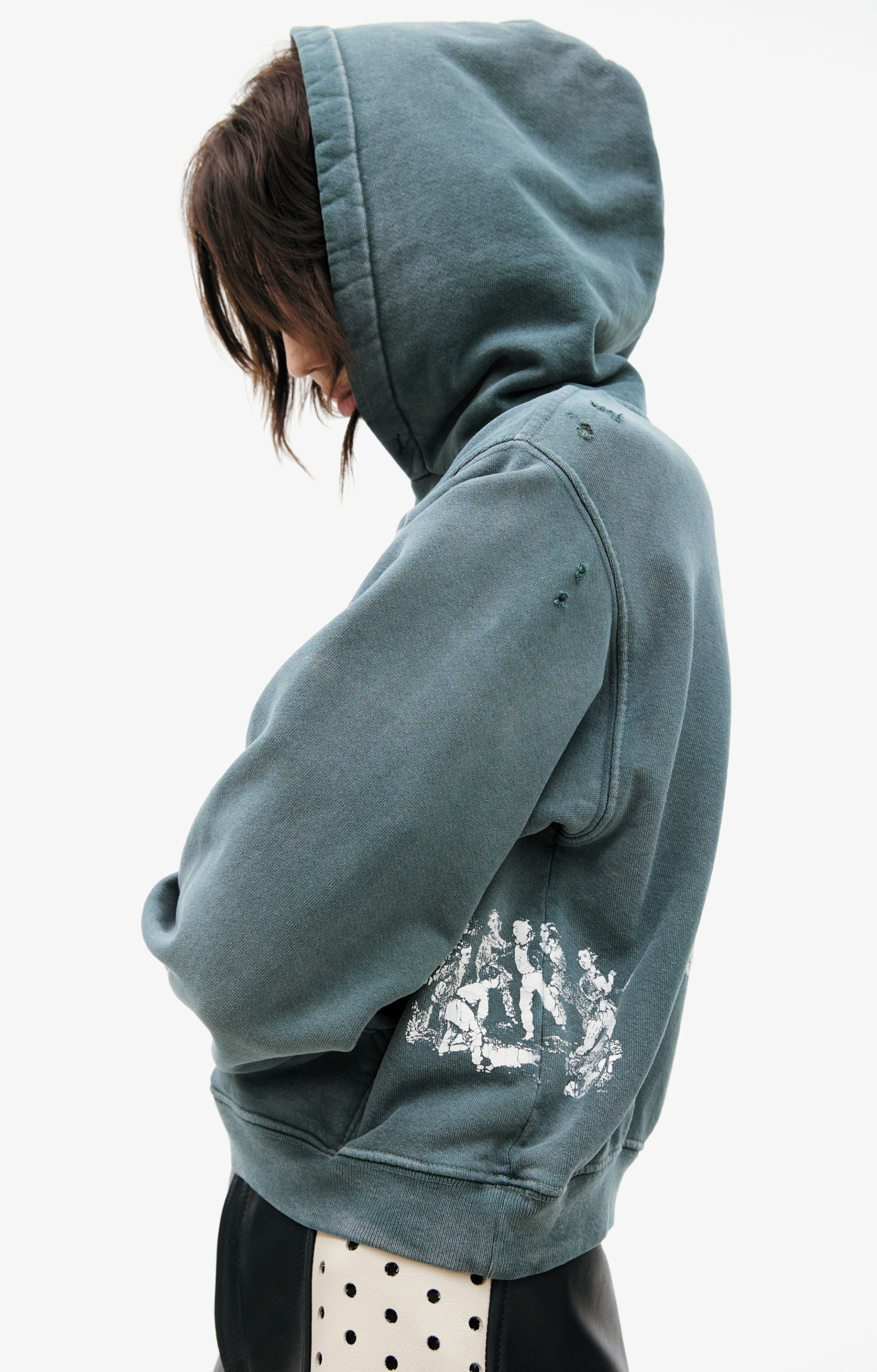 Enfants Riches Déprimés Зеленое худи с принтом