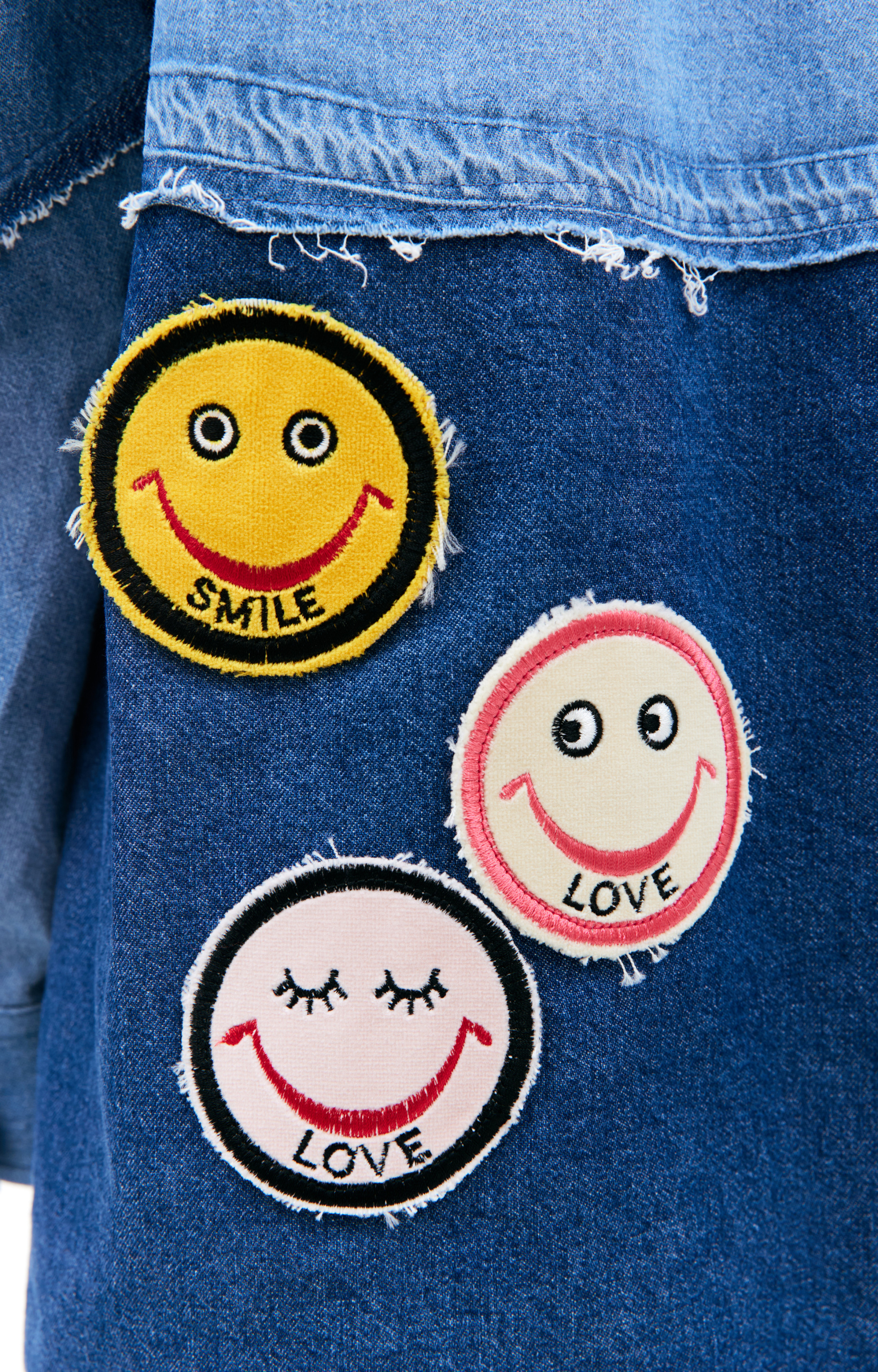 Children of the discordance Джинсовая рубашка пэчворк с нашивками