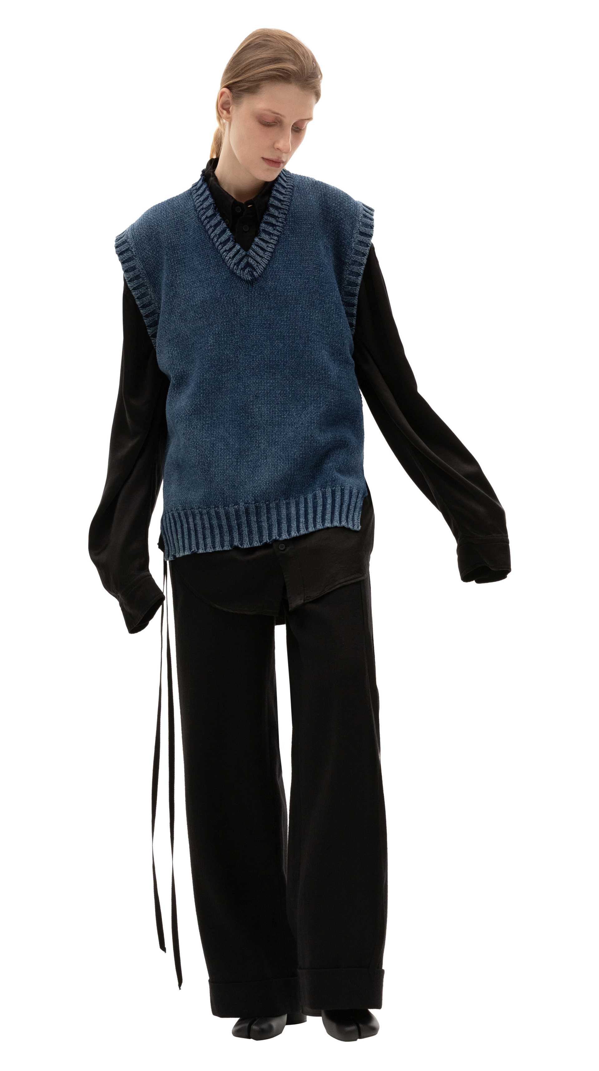 Maison Margiela Синий жилет С V-вырезом