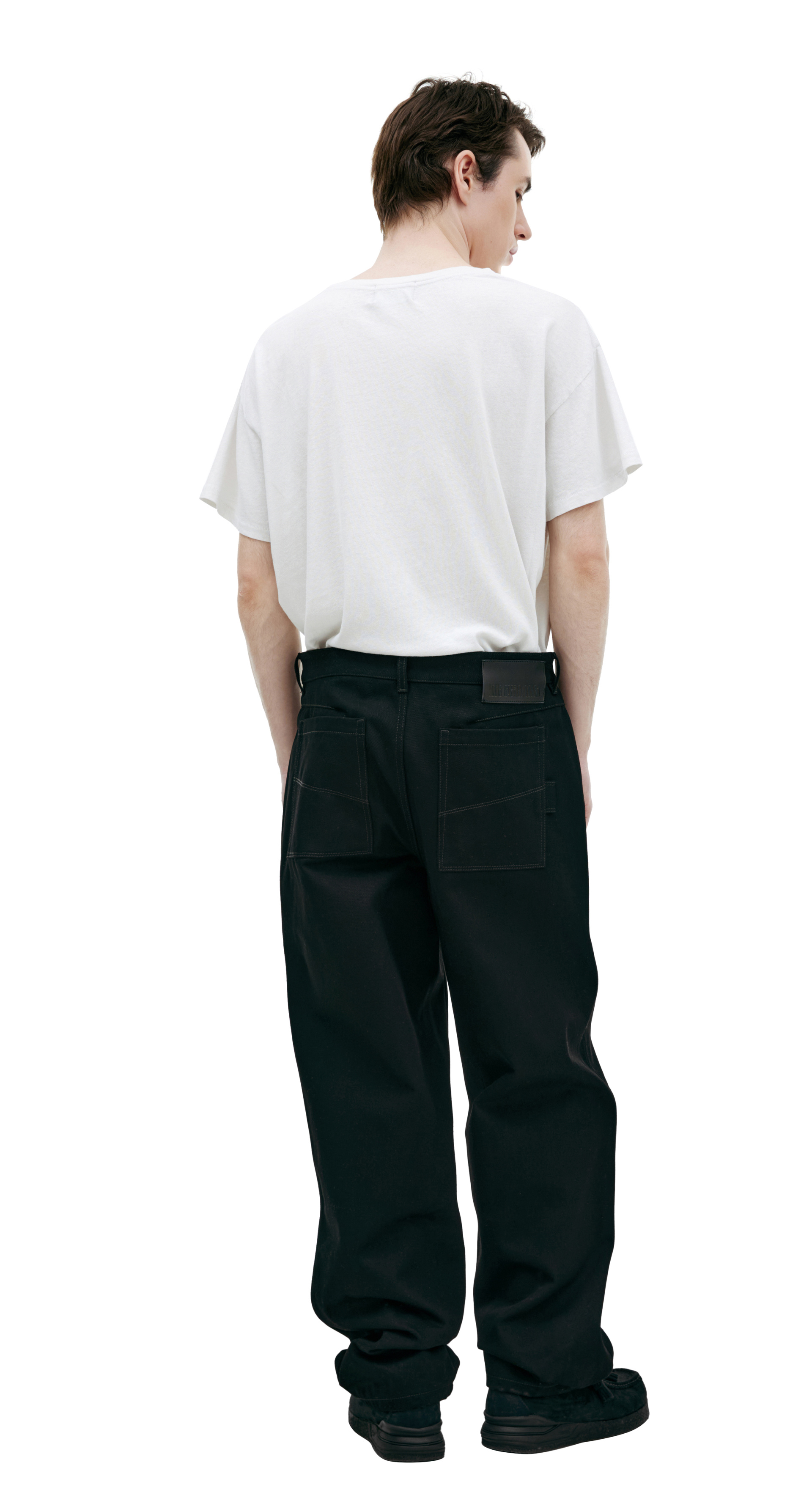 LOUIS GABRIEL NOUCHI Черные джинсы с патчем