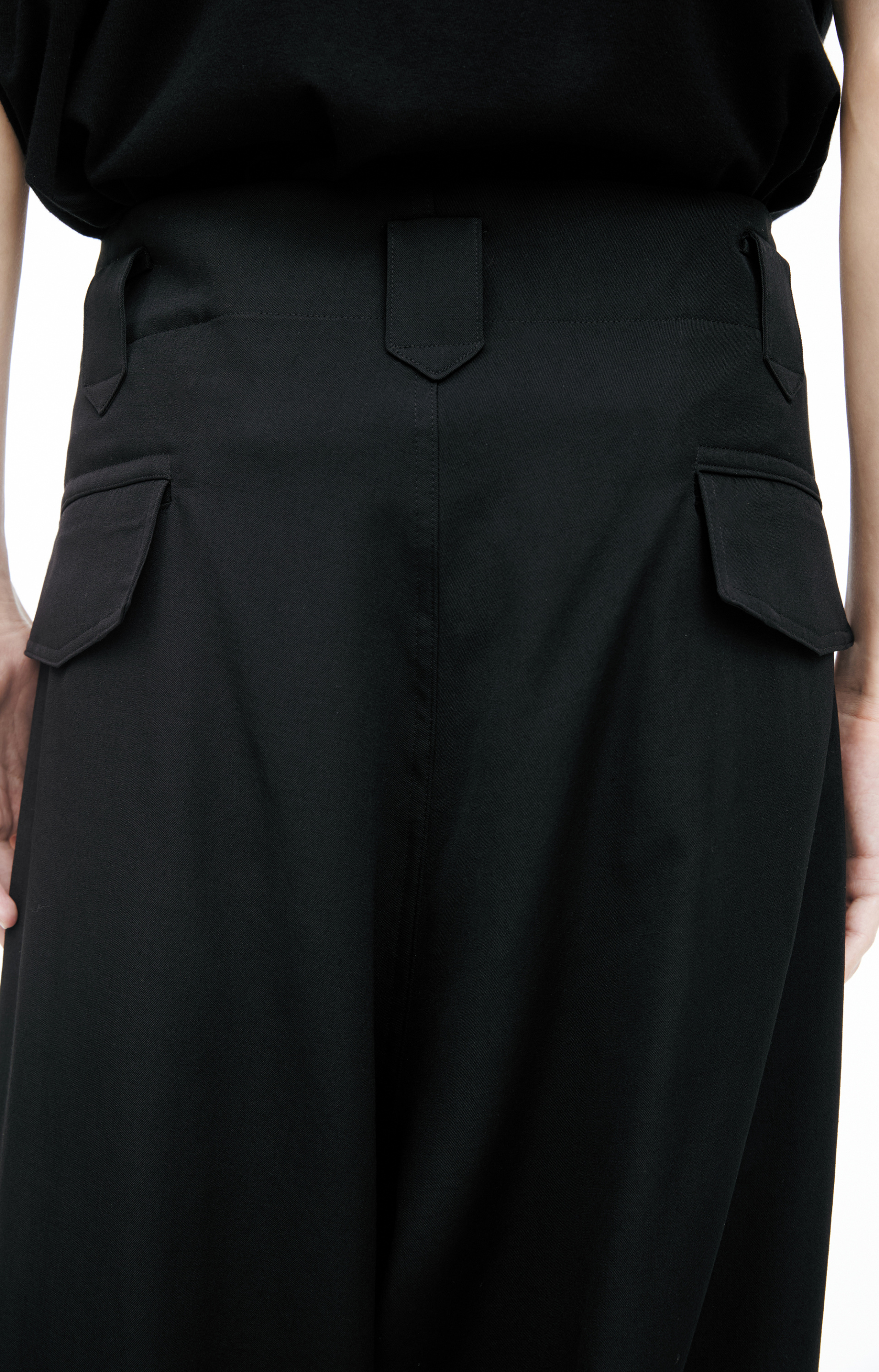 Yohji Yamamoto Черные брюки из шерсти