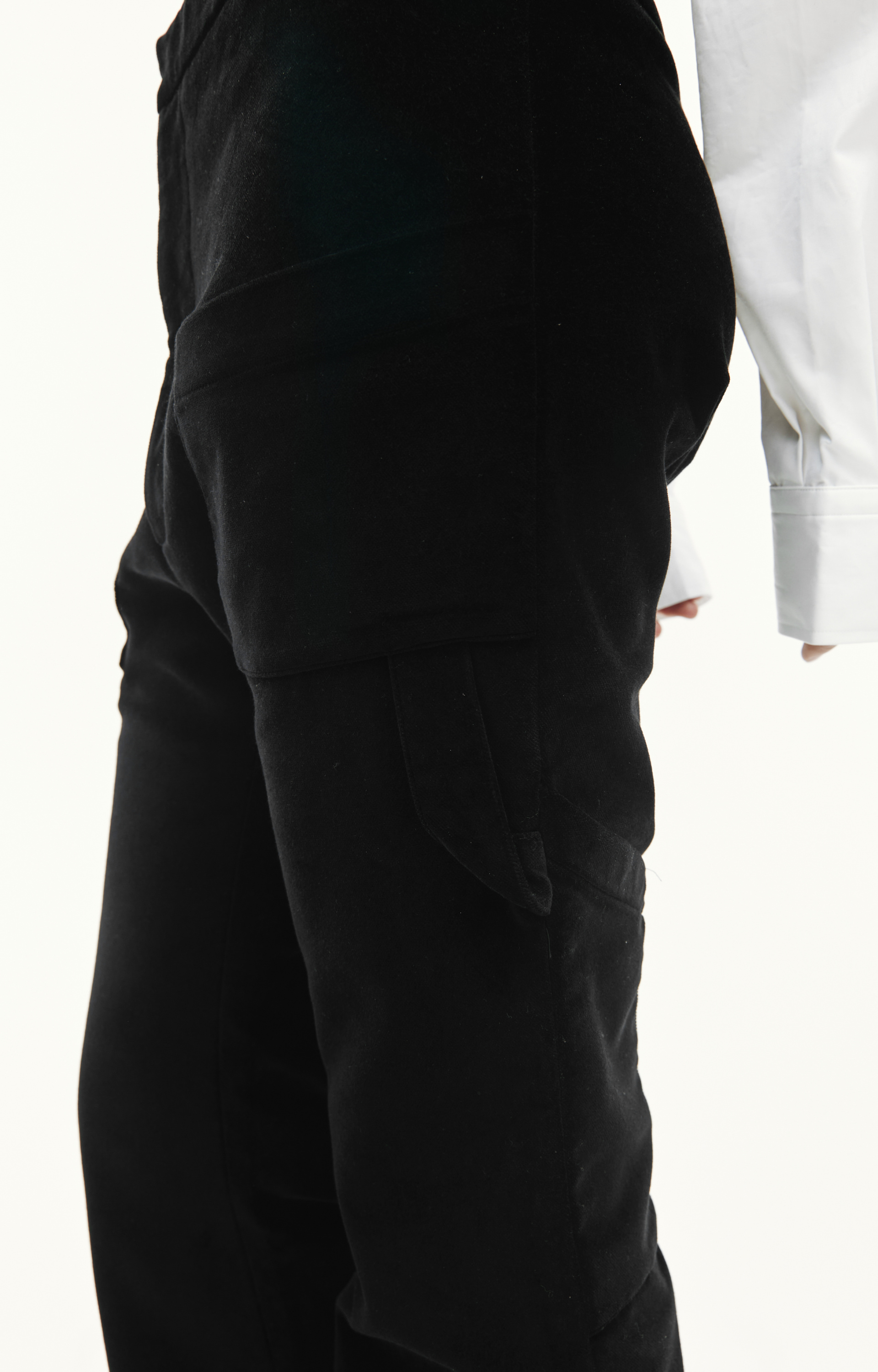 VETEMENTS Бархатные брюки-клеш с накладными карманами