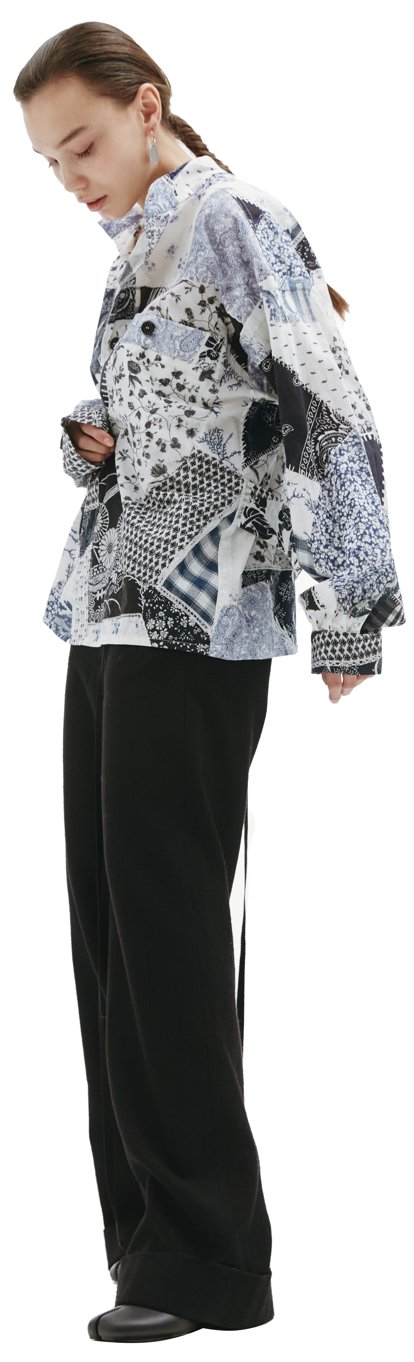 Maison Margiela Рубашка в стиле пэчворк