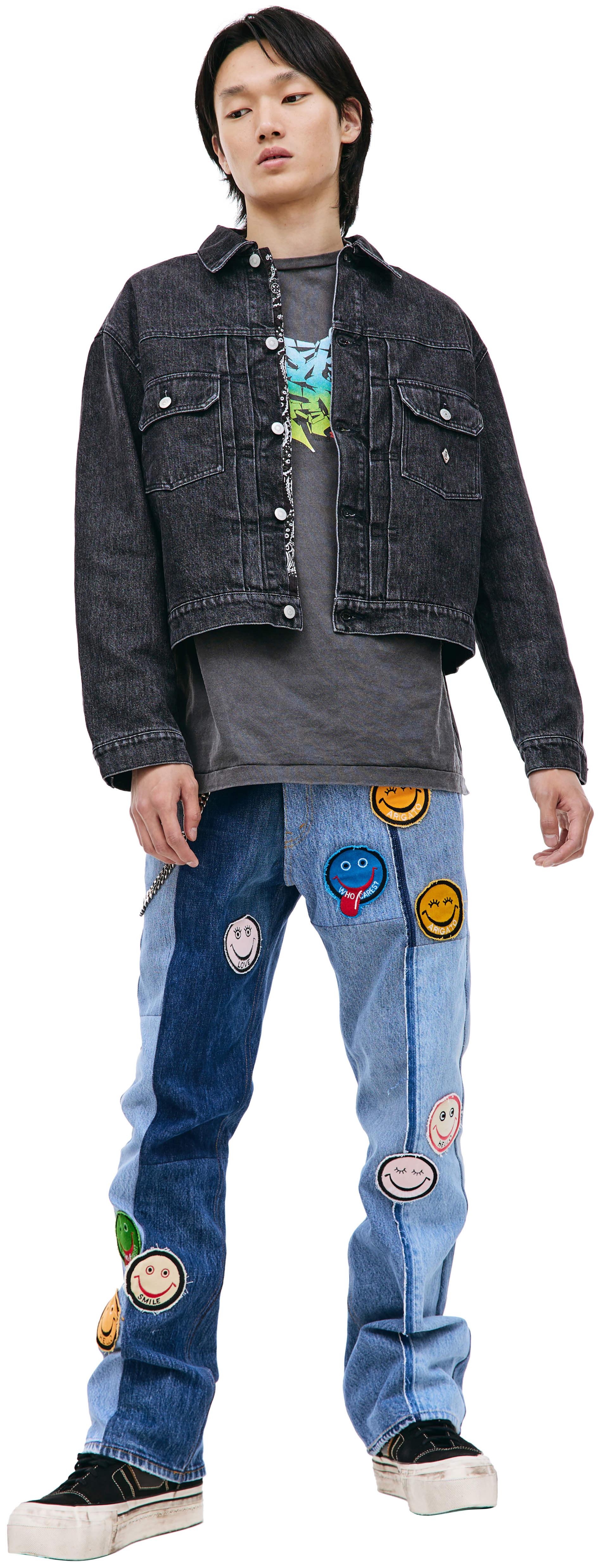 Children of the discordance Джинсовая куртка с лампасами