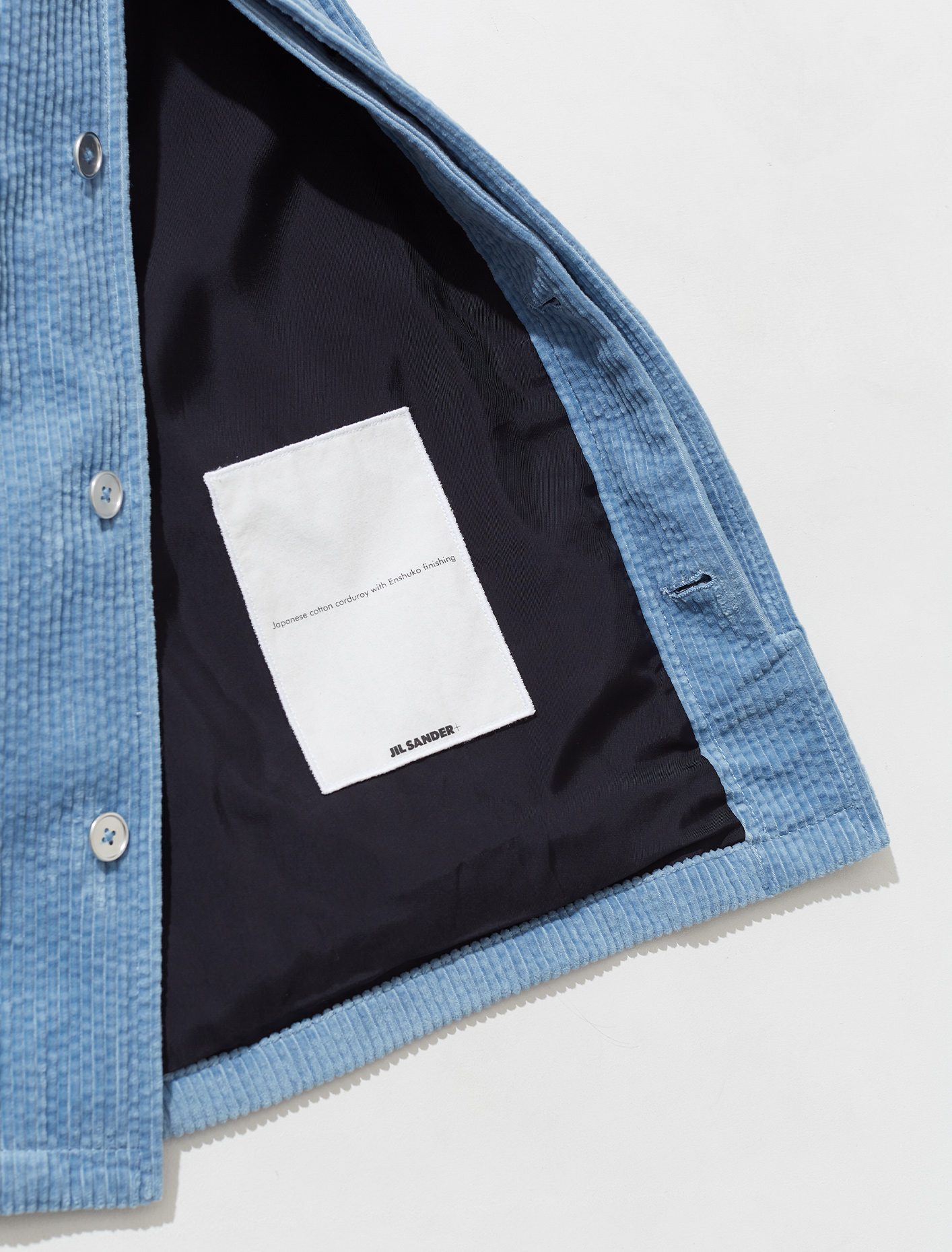 Jil Sander Вельветовая рубашка с накладными карманами