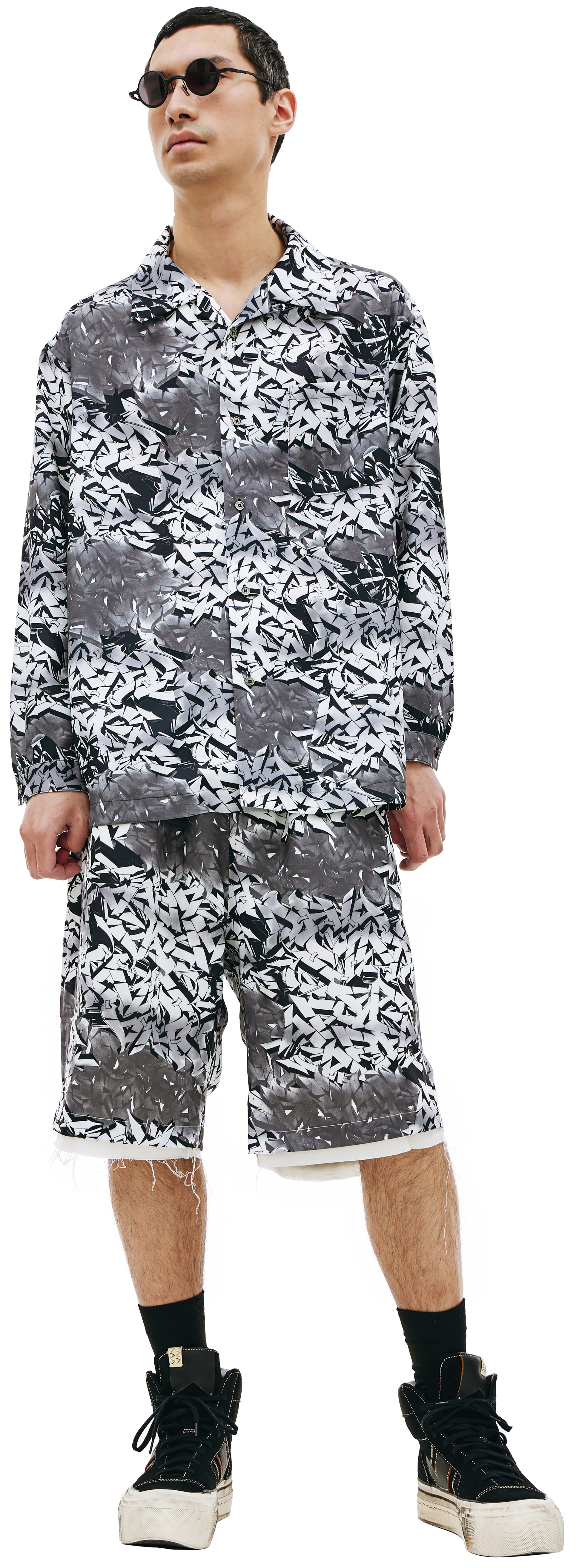 Children of the discordance Рубашка с монопринтом граффити