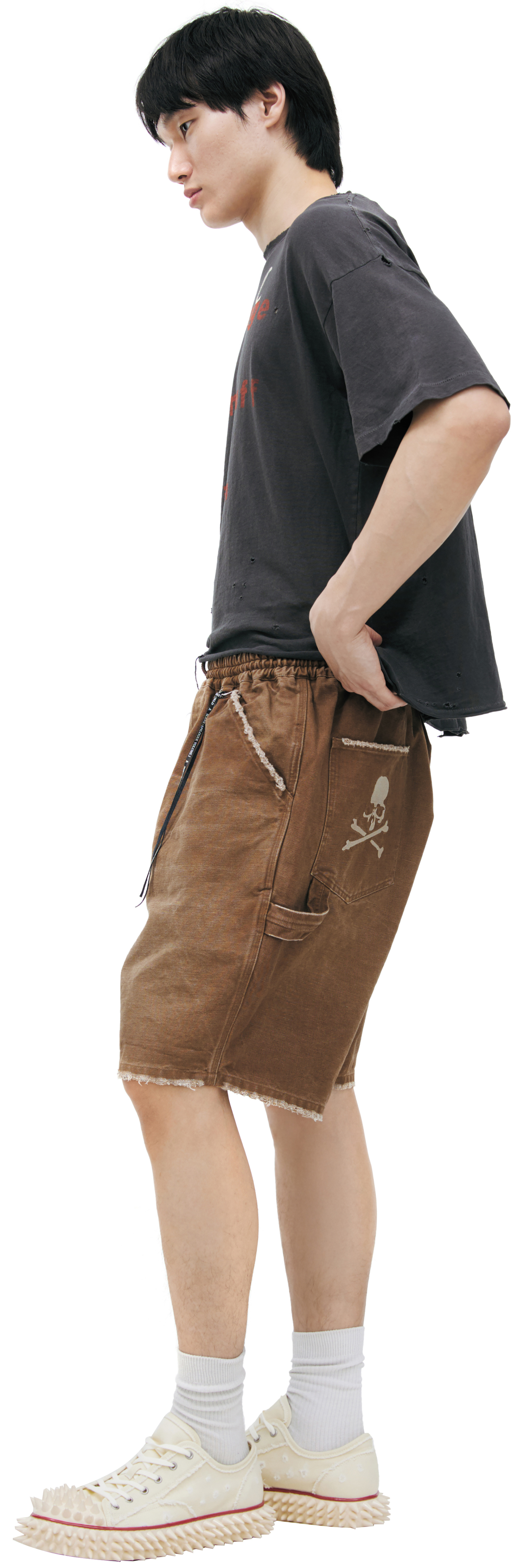 Mastermind WORLD Шорты с необработанными краями