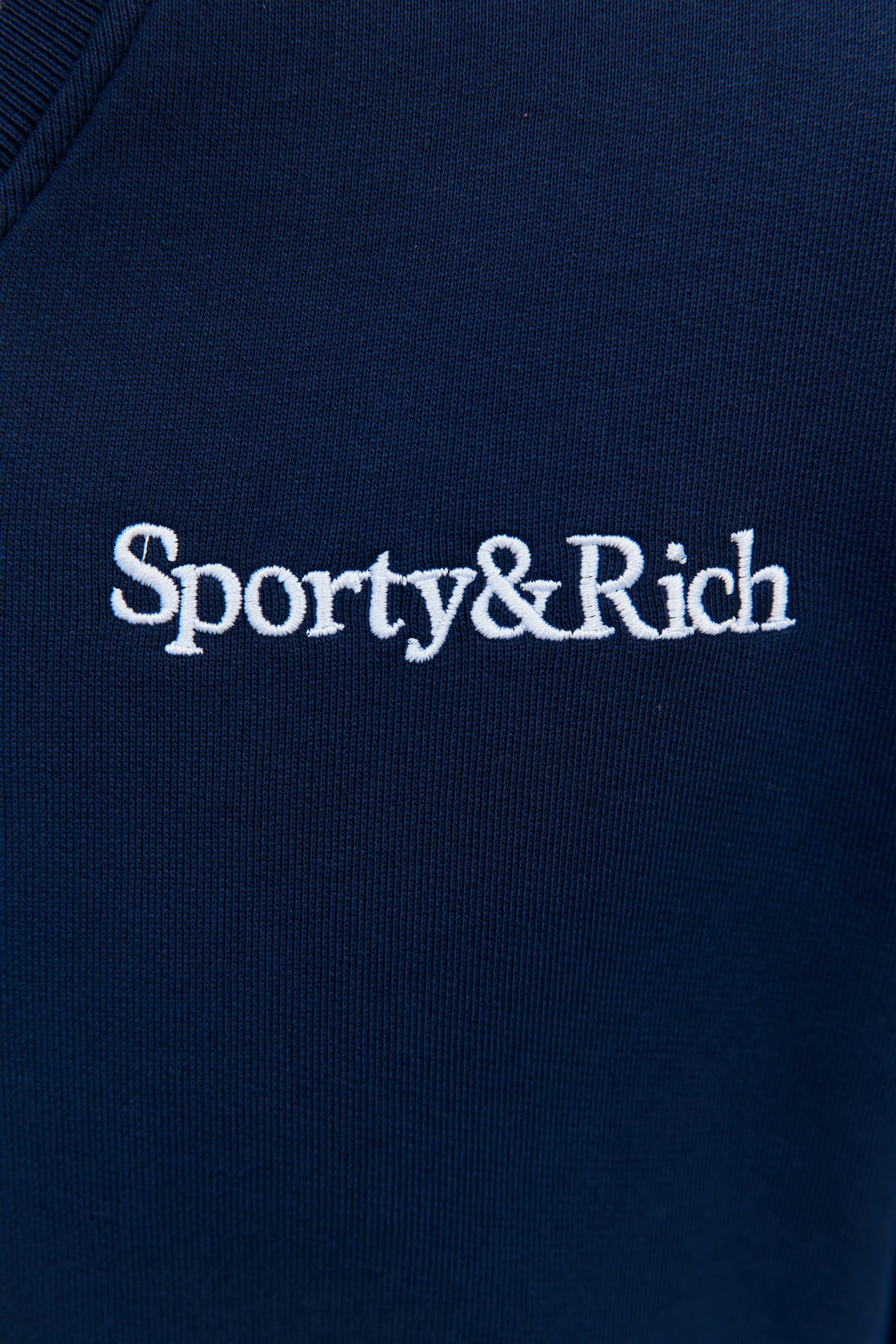 SPORTY & RICH Синий свитшот с V-вырезом