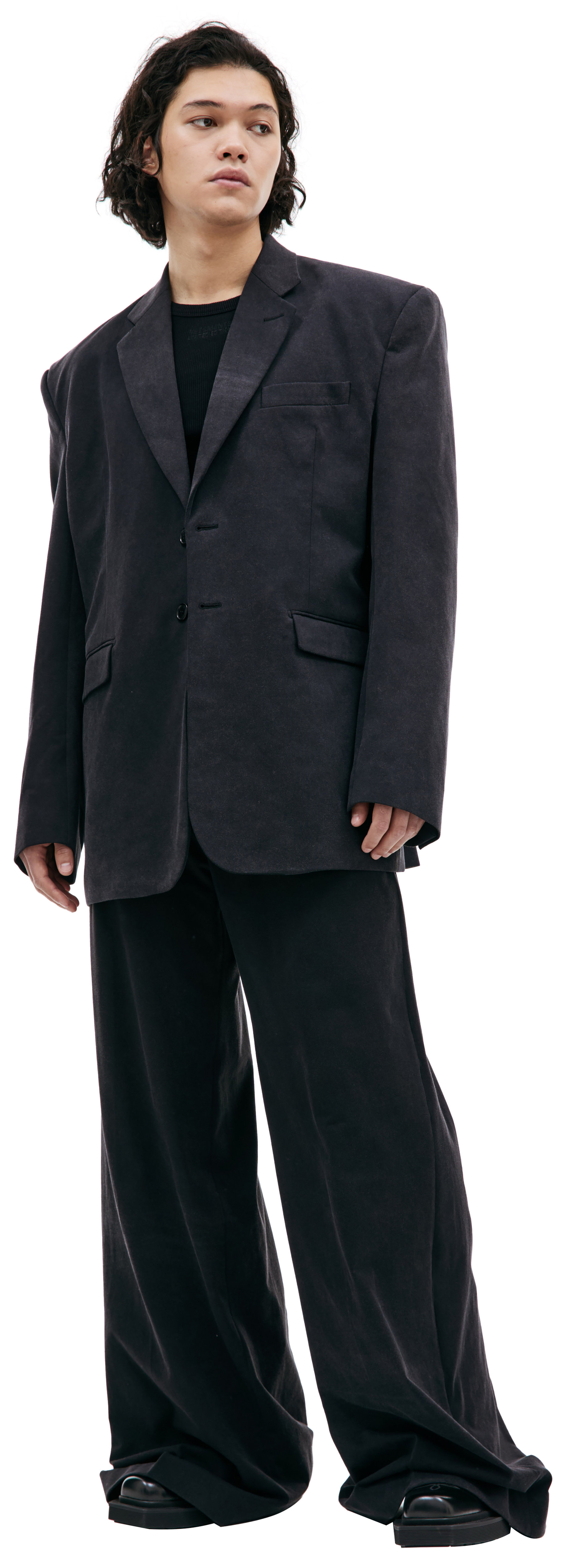 VETEMENTS Оверсайз пиджак из выстиранного хлопка